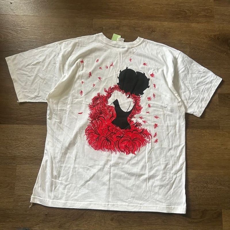 Vintage Rare! 90s Betty Boop Red Boa Front/Back Tee Size US XL / EU 56 / 4 - 5 Thumbnail
