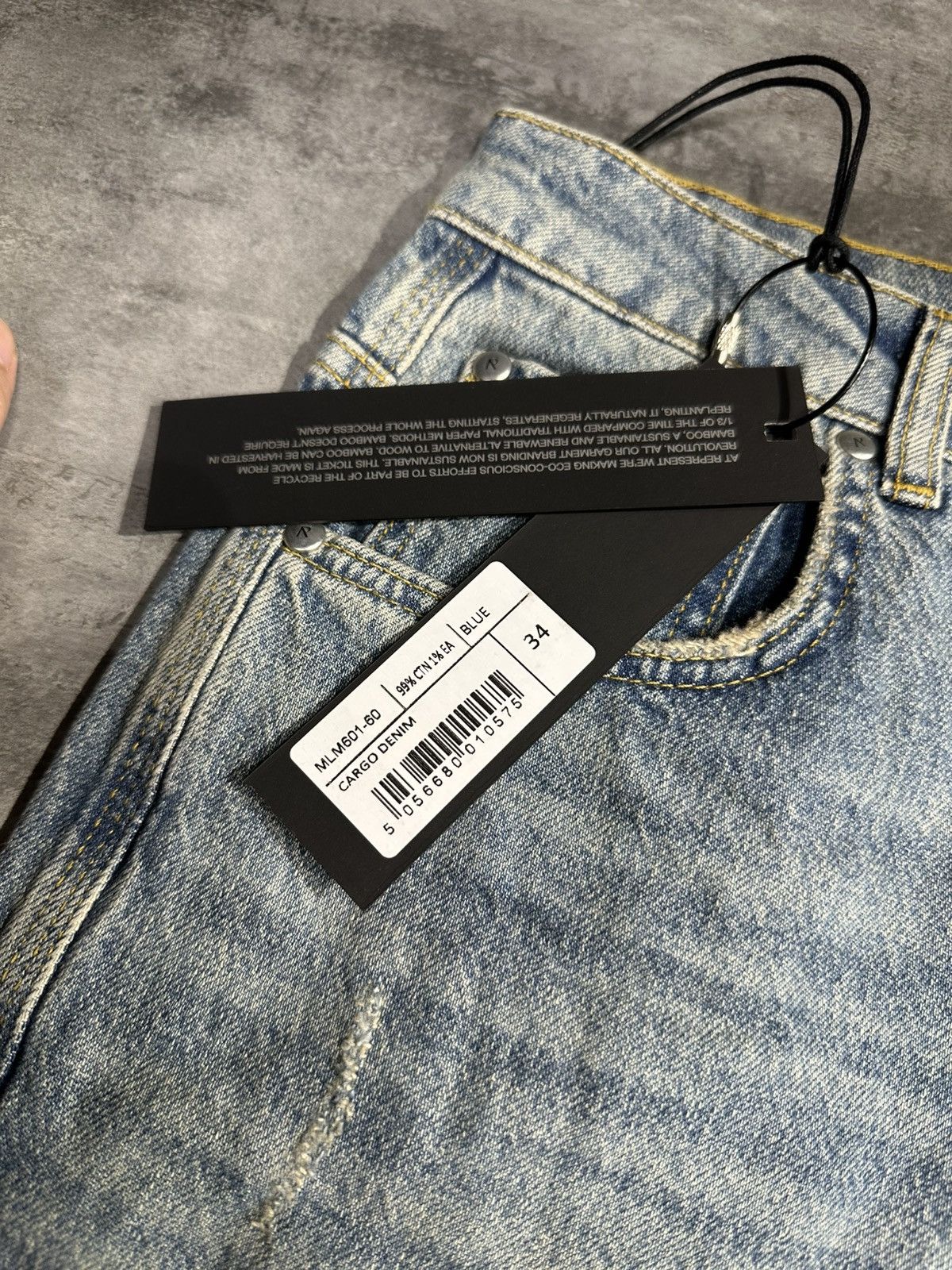 Represent Clo. Represent R3 Cargo Denim Jeans Size US 34 / EU 50 - 8 Thumbnail