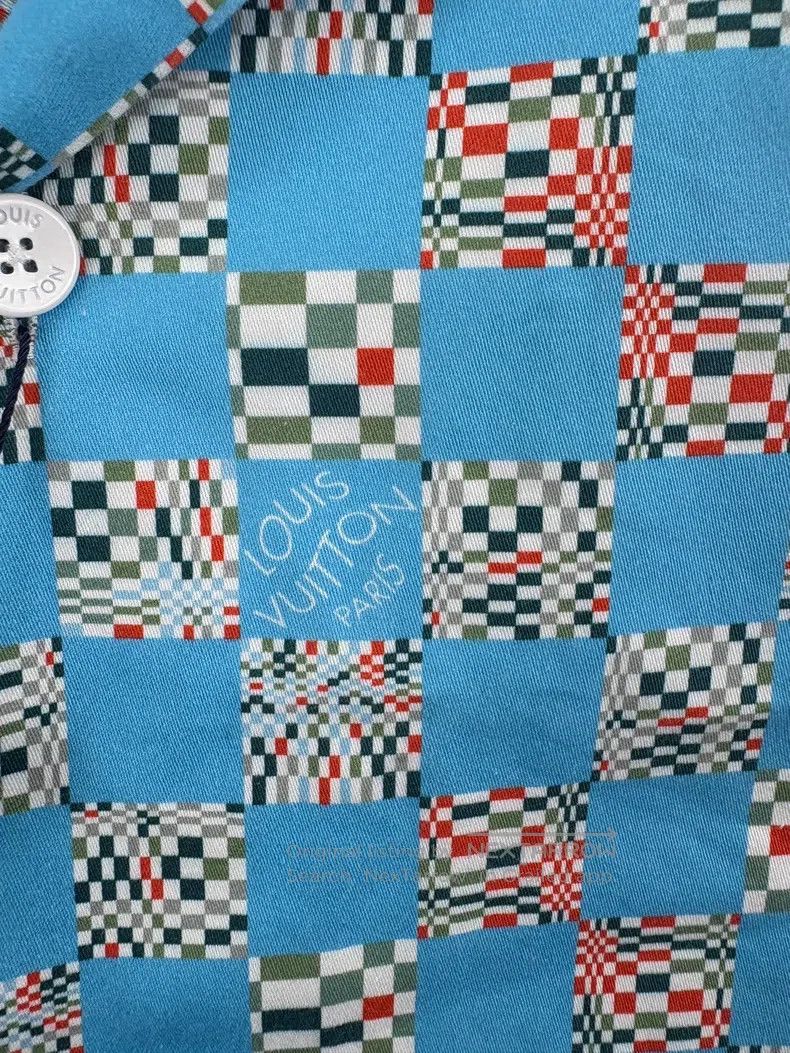 Louis Vuitton Louis Vuitton Checkerboard checkerboard blue short-sleeved Size US S / EU 44-46 / 1 - 4 Thumbnail