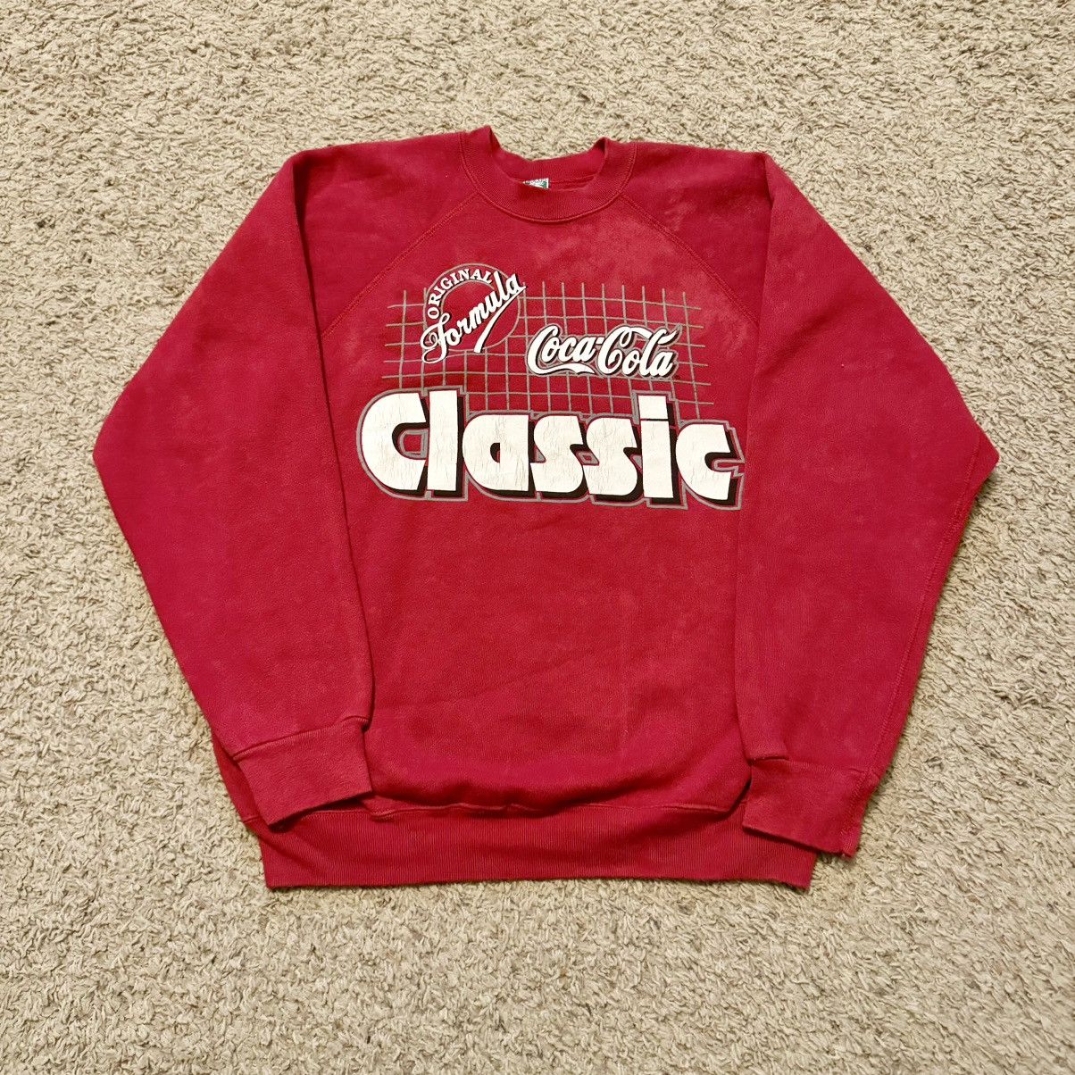 Coca Cola × Vintage VINTAGE 80s COCA COLA SWEATSHIRT! Size US L / EU 52-54 / 3 - 1 Thumbnail