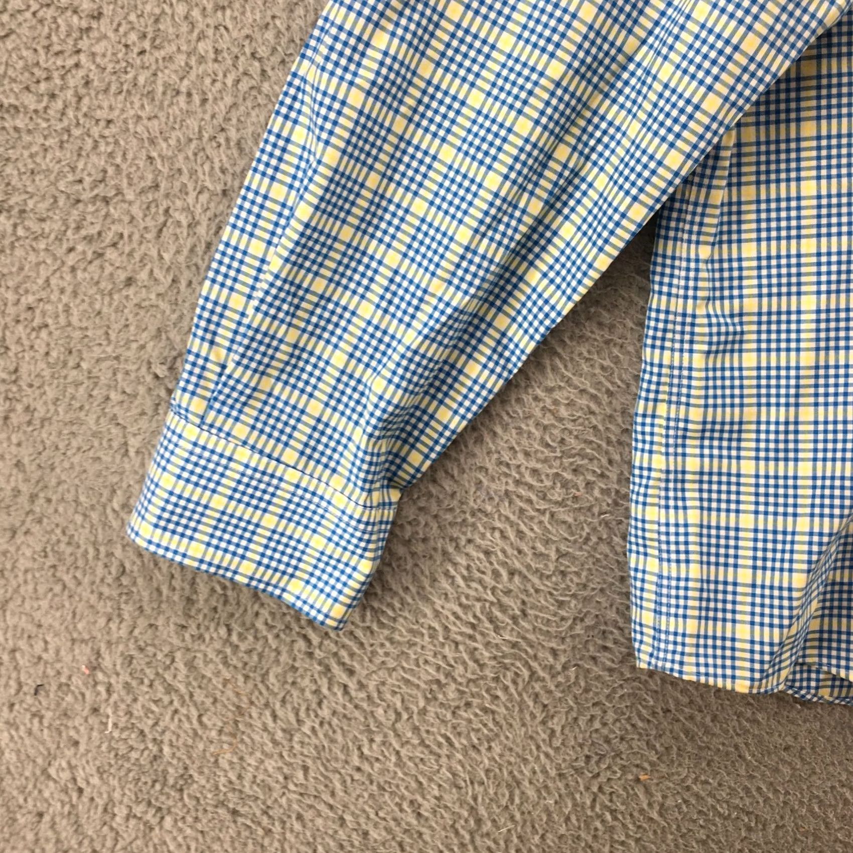 Jos. A. Bank Jos A Bank Shirt Mens XXL Blue Multicolor Gingham Button Down Long Sleeve Polo Size US XXL / EU 58 / 5 - 5 Thumbnail
