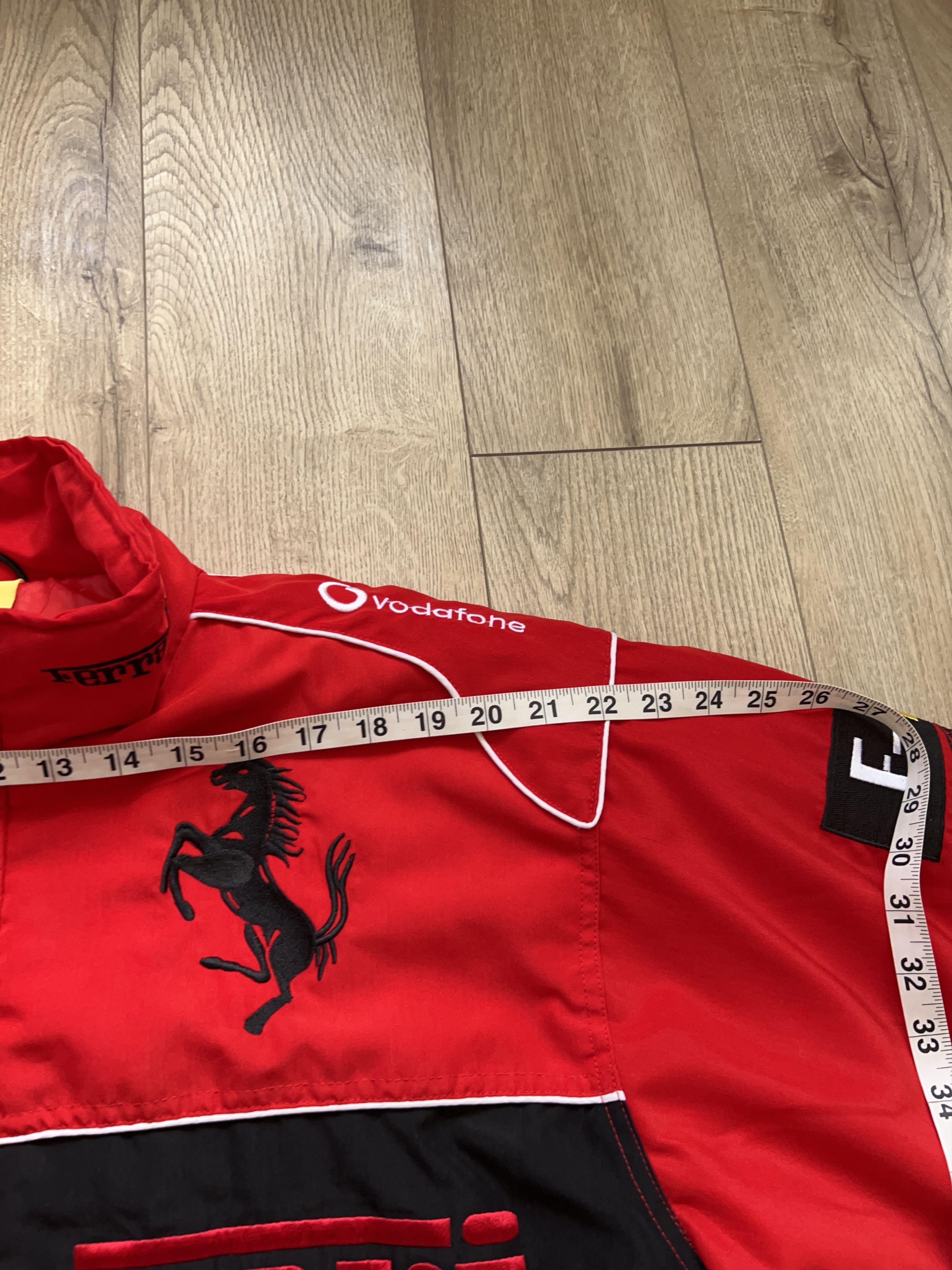 Ferrari × Formula 1 Mens Big Logo Embroidery Racing Jacket Zip Red Driver Coat Size US XL / EU 56 / 4 - 4 Thumbnail