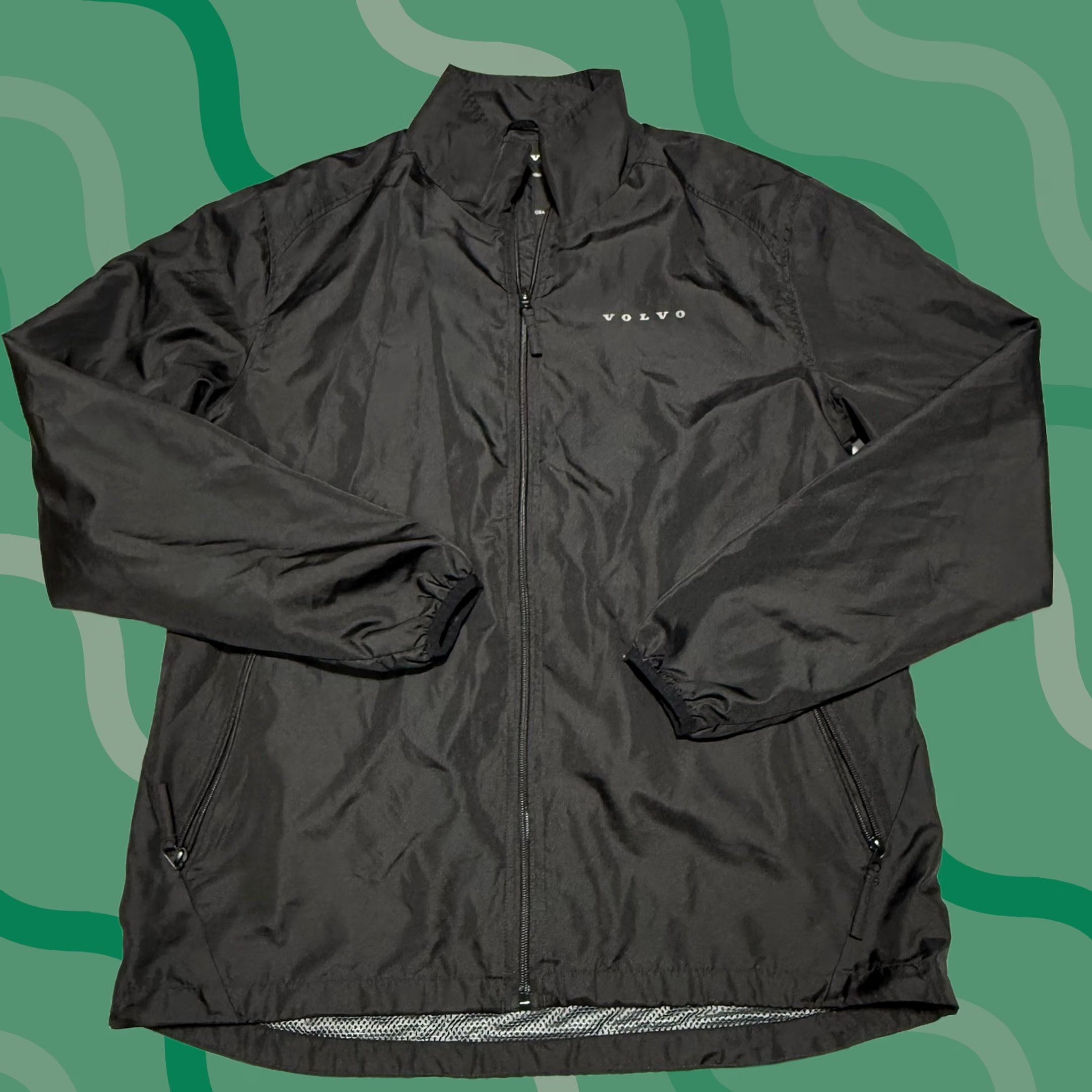 Vintage Volvo Jacket Mens L Black Official Merchandise Full Zip Windbreaker Cars Size US L / EU 52-54 / 3 - 1 Thumbnail