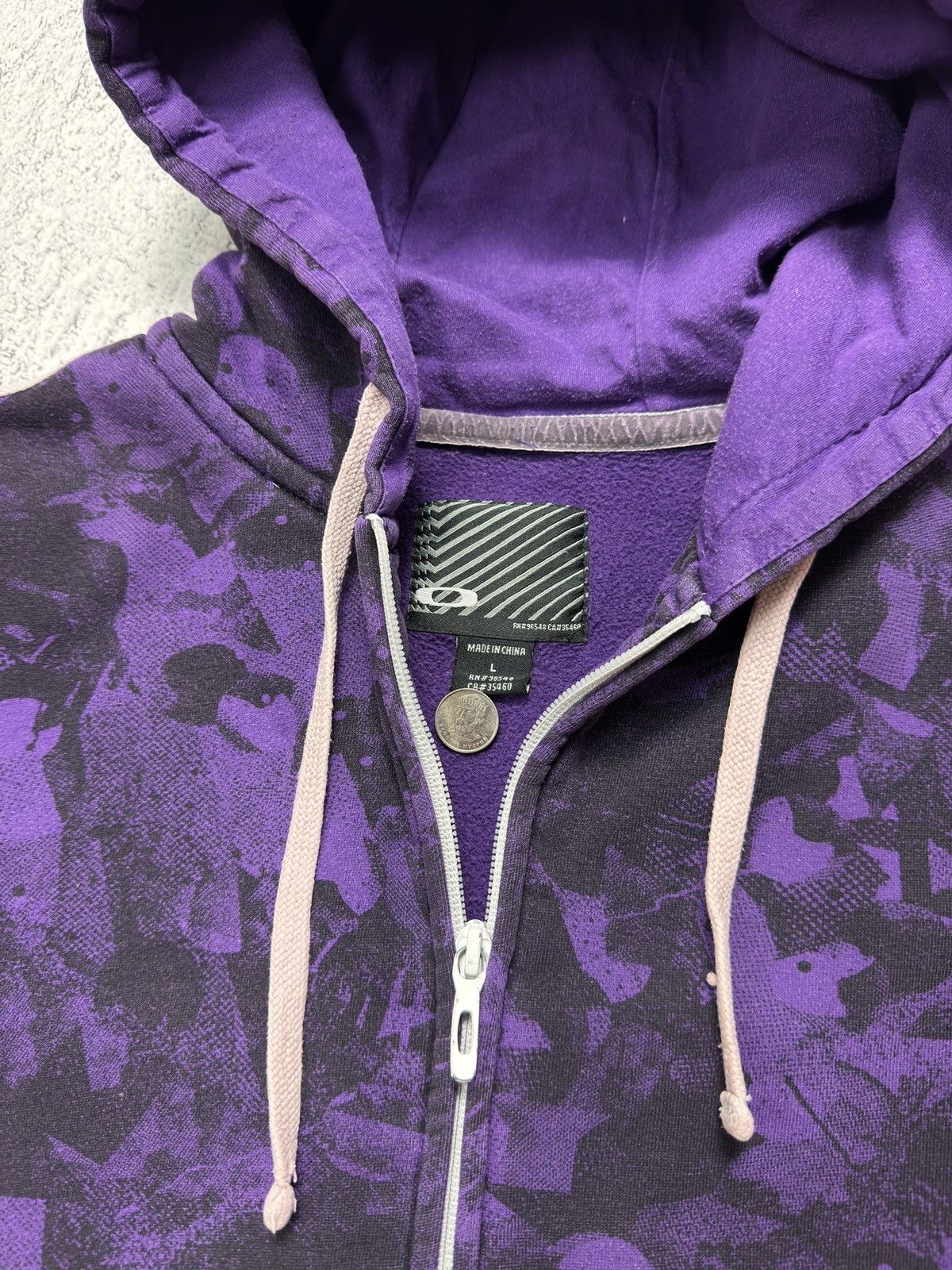 Oakley VINTAGE OAKLEY ALL OVER PRINT PURPLE ZIP UP HOODIE Y2K Size US L / EU 52-54 / 3 - 9 Thumbnail