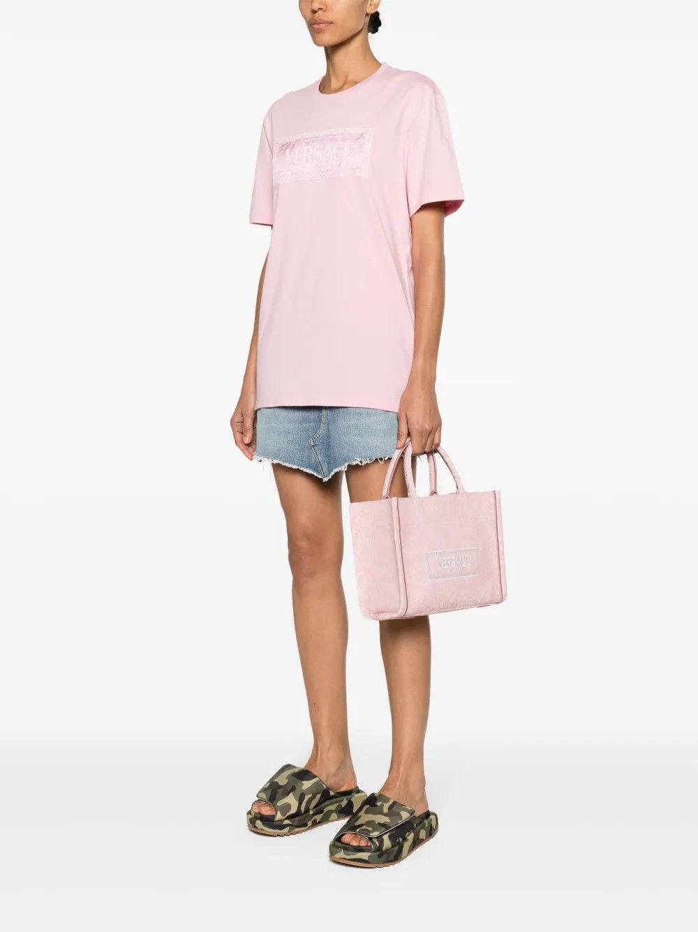 Versace o1y0226 Size : OS / Logo Tote Bag in Pink Size ONE SIZE - 2 Thumbnail
