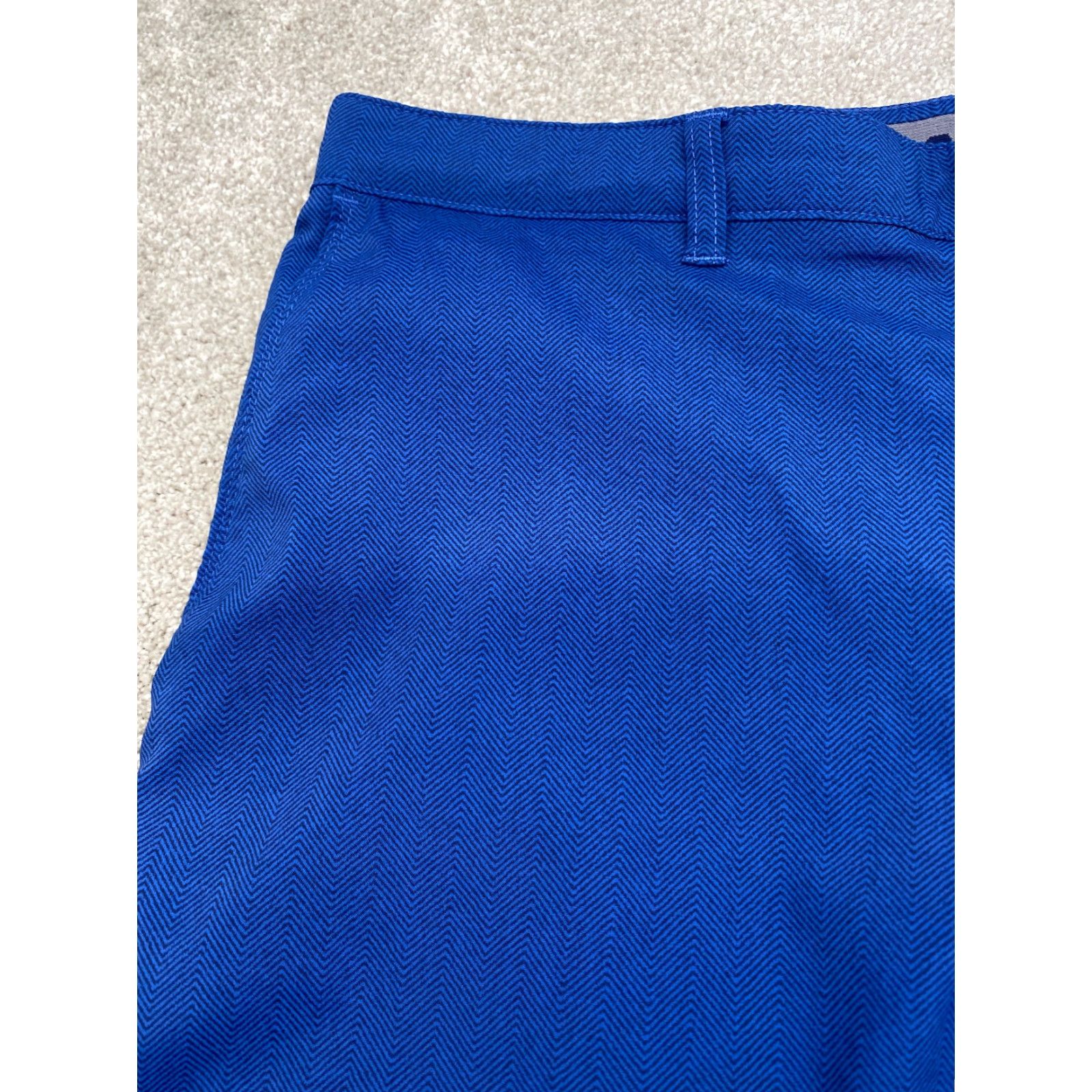 PGA Tour PGA TOUR Golf Performance Shorts 34x10 Blue Chevron Stretch Pockets 6539 Men Shirt Chino Slim? Size US 34 / EU 50 - 2 Thumbnail
