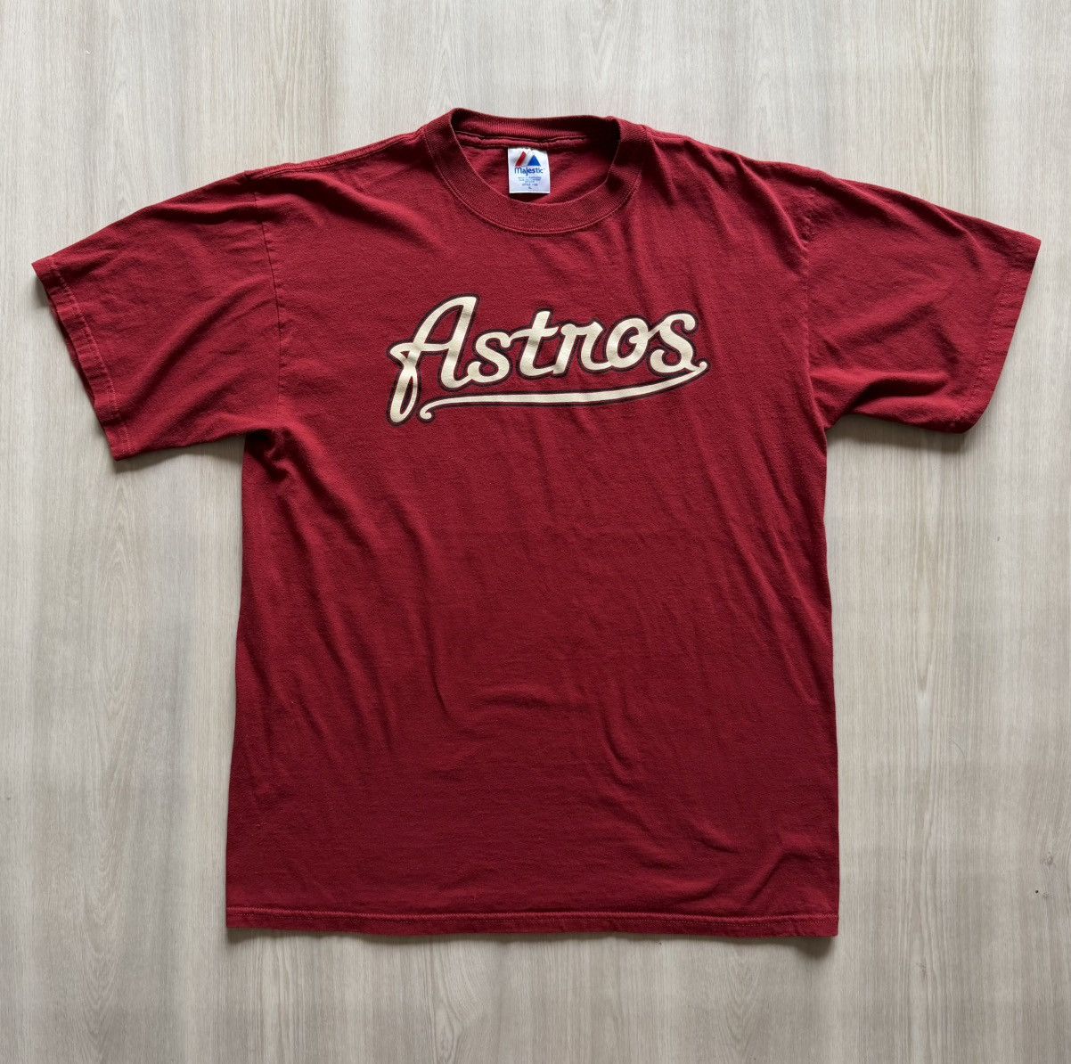 Vintage Vintage Houston Astros Tee Sz XL Brick Red Script Sz XL Size US XL / EU 56 / 4 - 2 Thumbnail
