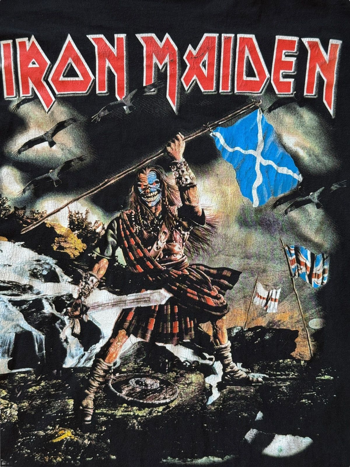 Iron Maiden *RARE* 90s VINTAGE 1998 IRON MAIDEN METAL THE CLANSMAN TEE Size US XL / EU 56 / 4 - 8 Thumbnail