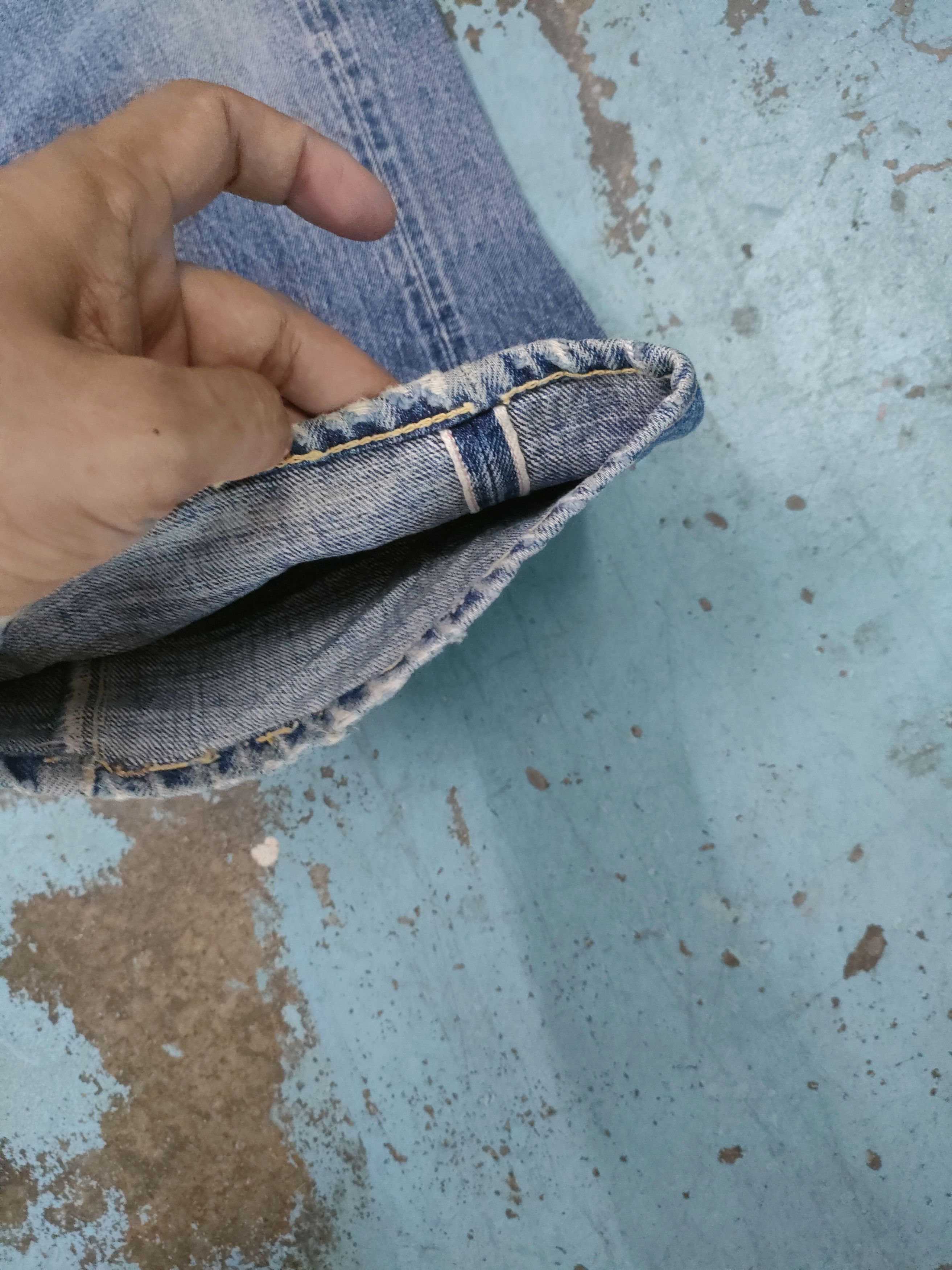 Japanese Brand Cracker Japan Distressed Selvedge Jeans Size US 30 / EU 46 - 9 Thumbnail