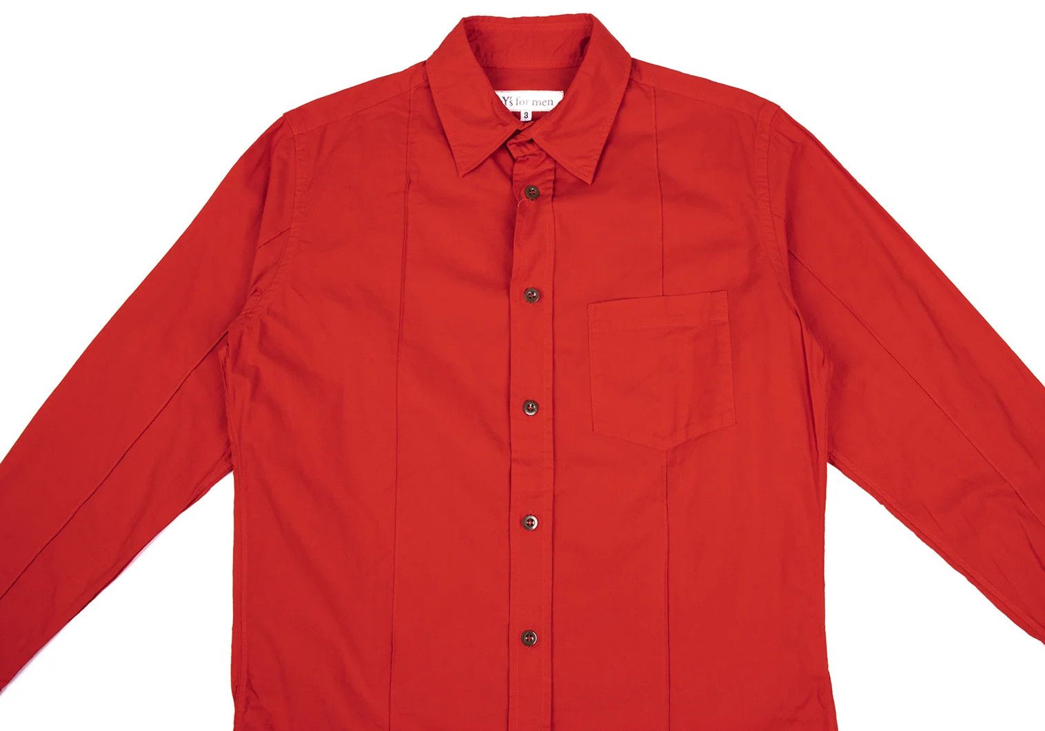 Jean Paul Gaultier Dyed Cotton Pintuck Shirt in Red Size US S / EU 44-46 / 1 - 2 Thumbnail