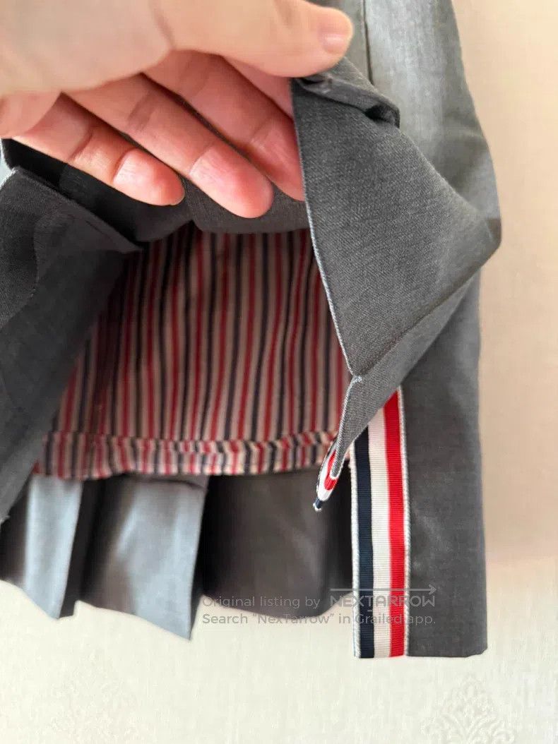 Thom Browne Thom Browne Gray Wool Pleated Short Skirt Size 28" / US 6 / IT 42 - 2 Thumbnail
