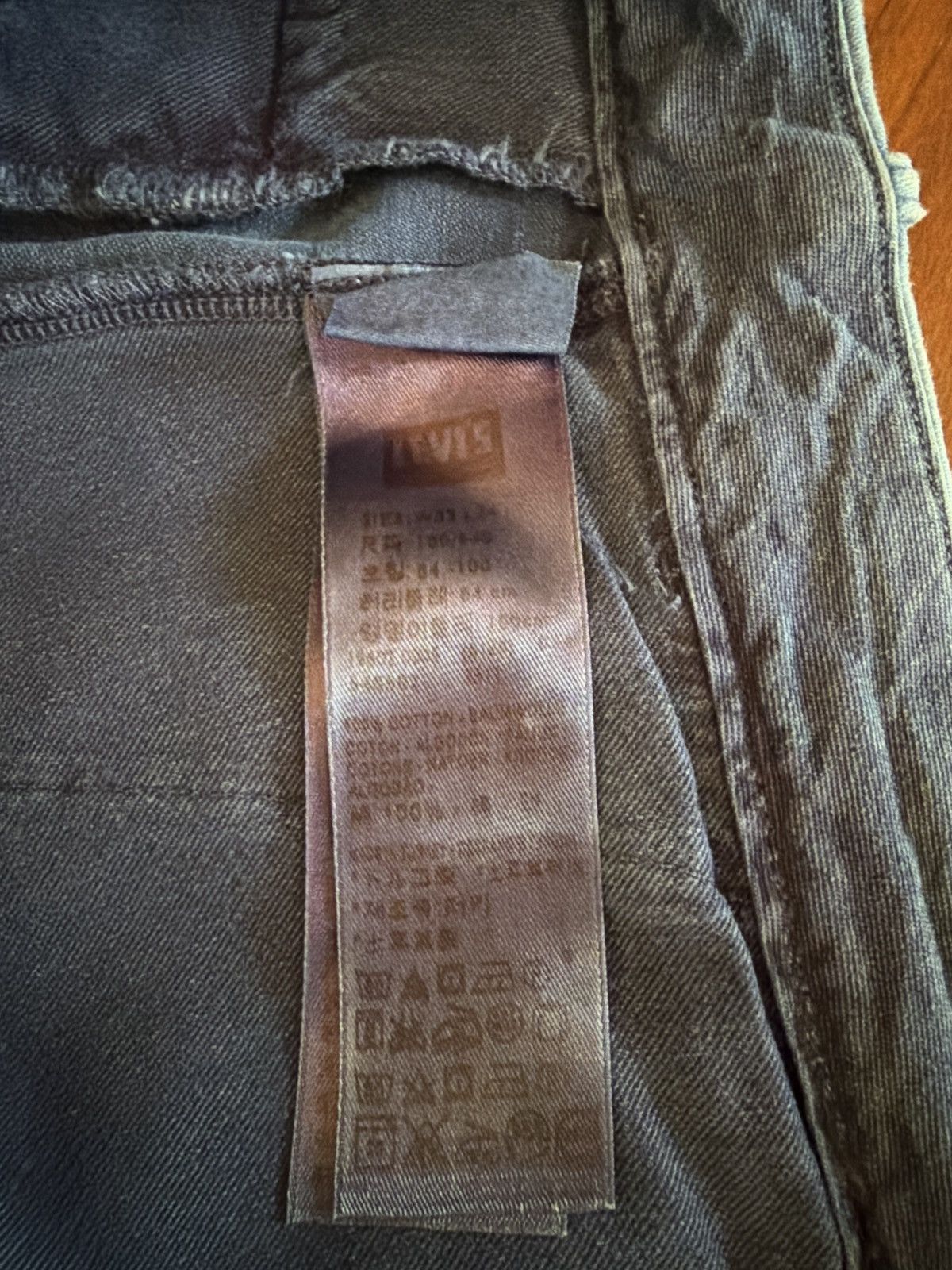 Levi's Levis indigo dyed patched denim trouser Size US 33 - 11 Thumbnail