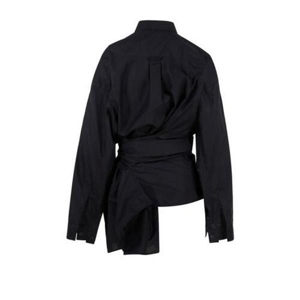 Balenciaga o1bcso1str1124 Cut Up Shirt Large Fit in Black Size S / US 4 / IT 40 - 3 Thumbnail