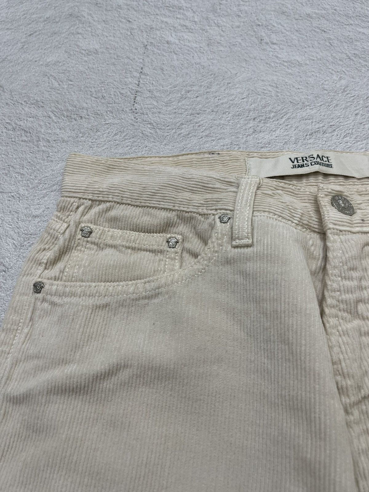 Versace Versace Vintage Cream Corduroy Pants Y2K Size US 29 - 3 Thumbnail