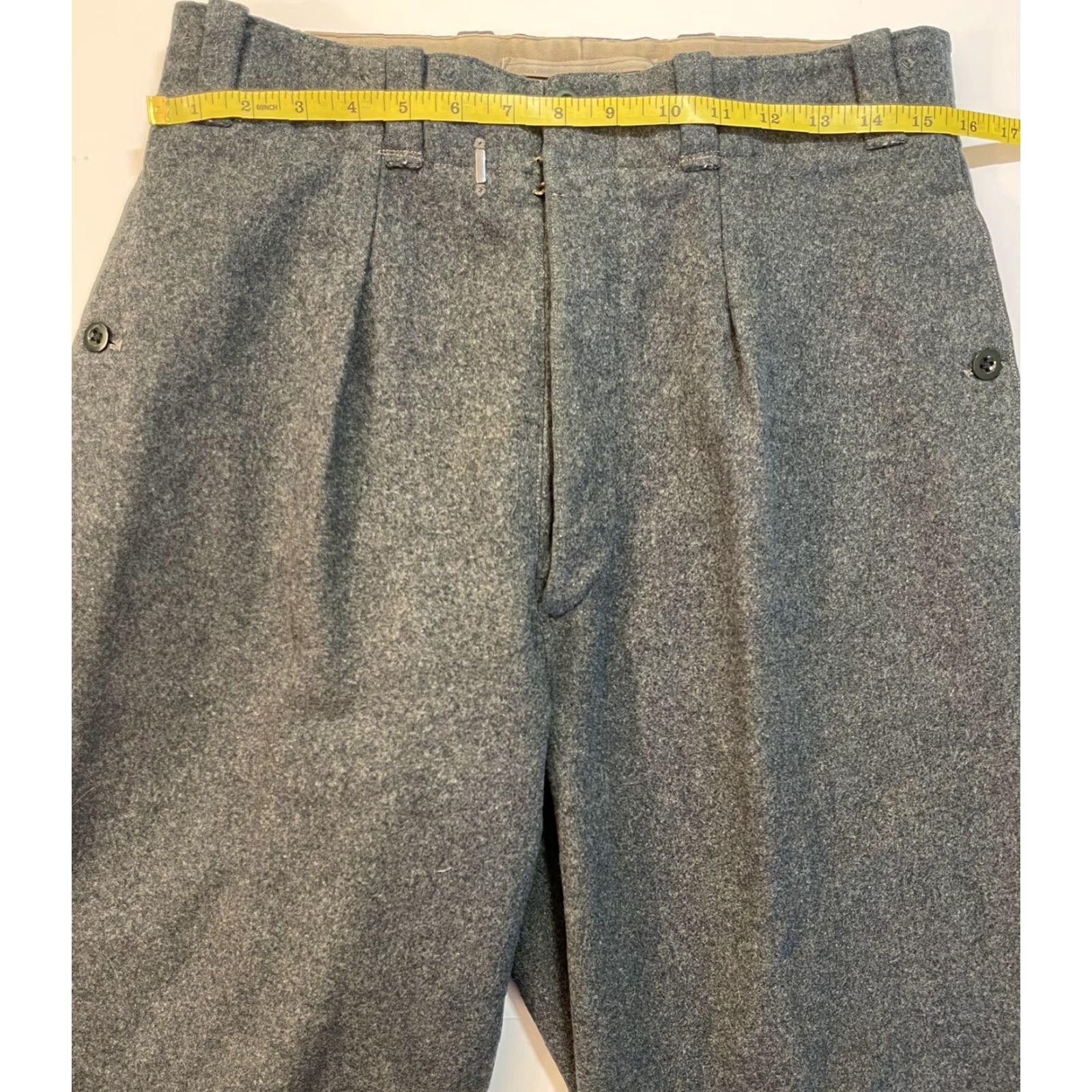 Vintage VINTAGE Wool Pants Gray Uniform Hunting Military 32 Workwear Regular Fit Mens Size US 32 / EU 48 - 7 Thumbnail