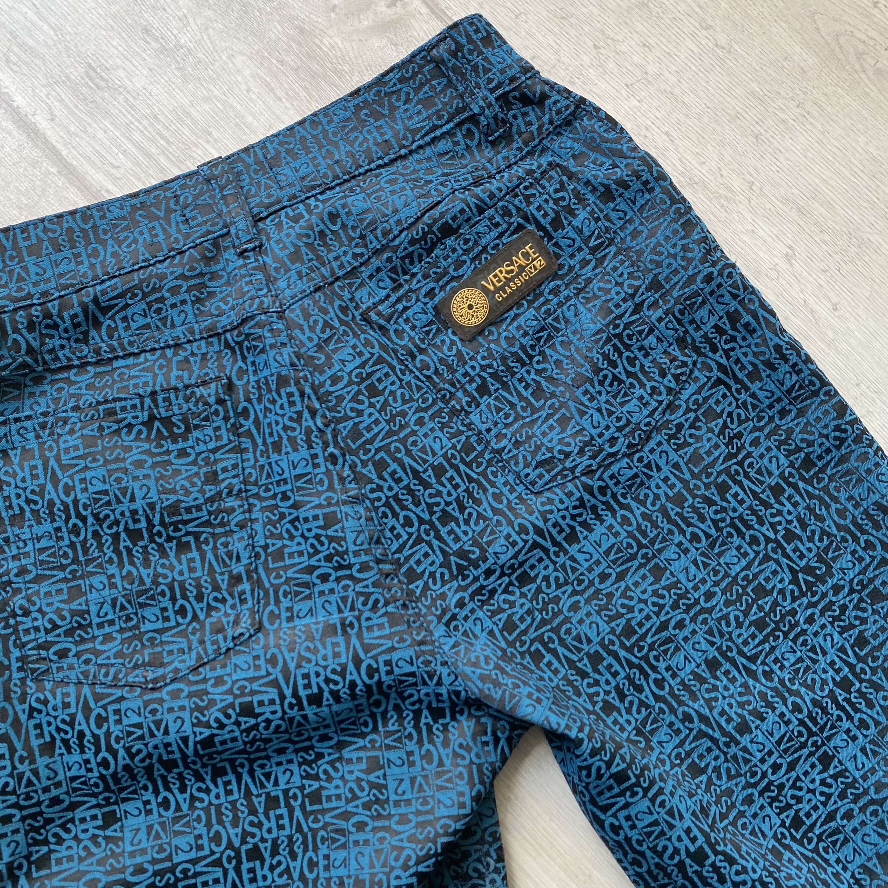 Versace 💎Rare Vintage Versace Jeans Couture Monogram Pant Y2K Size 26" / US 2 / IT 38 - 8 Thumbnail