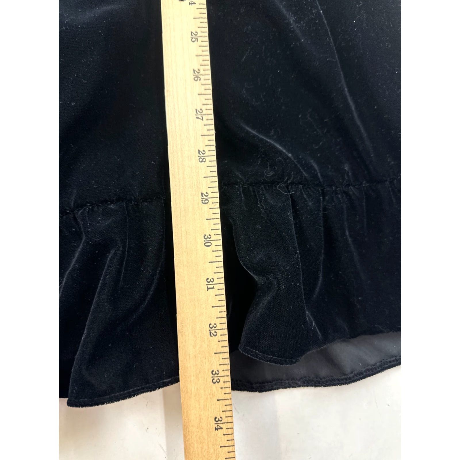 Gap VINTAGE Gap Wrap Dress Womens XS Black Velvet Midi V-Neck Balloon Sleeve Ruffle Party 90s Womens Size XS / US 0-2 / IT 36-38 - 7 Thumbnail