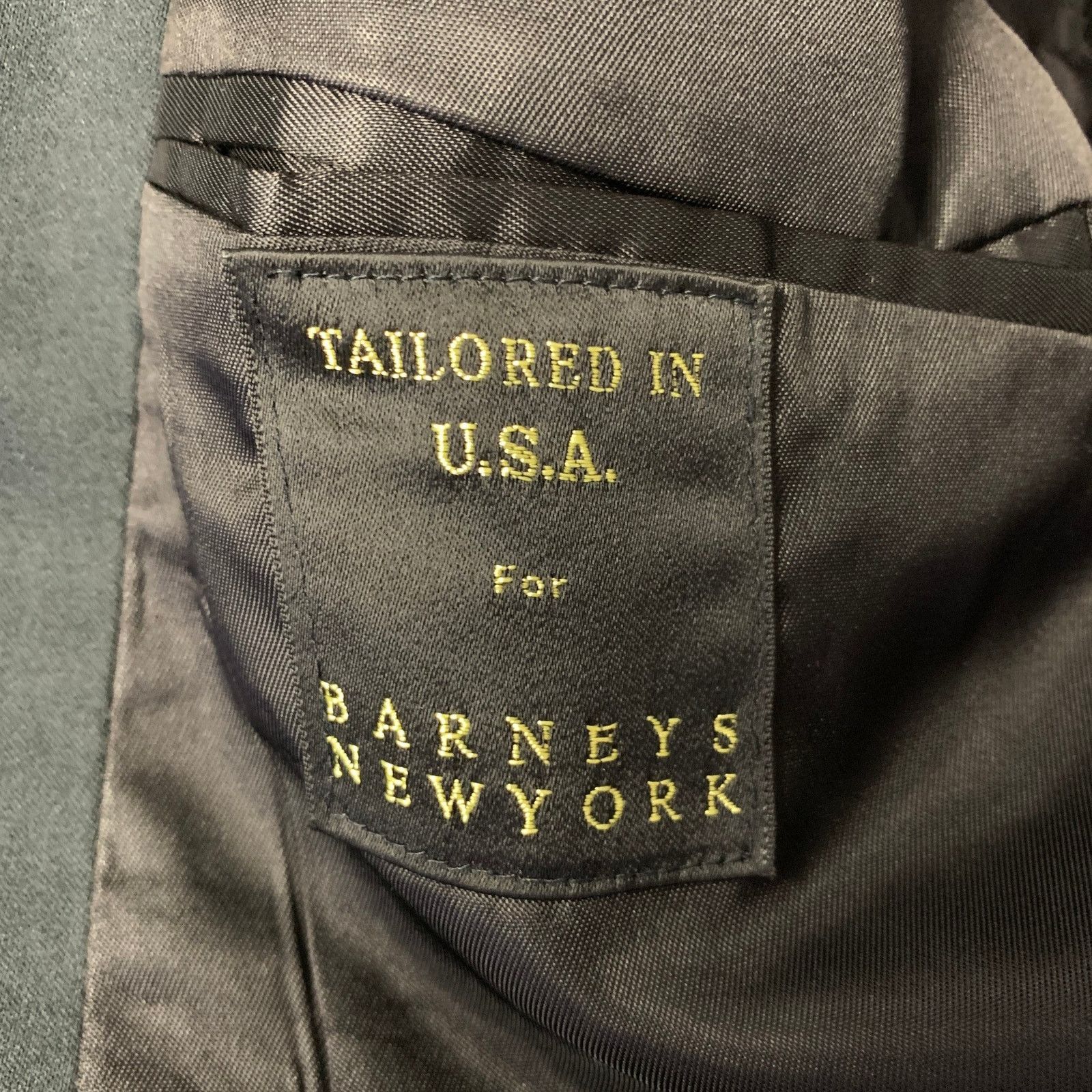 Other BARNEYS Size 38 Black Wool Notch Lapel Tuxedo Size 38R - 8 Thumbnail