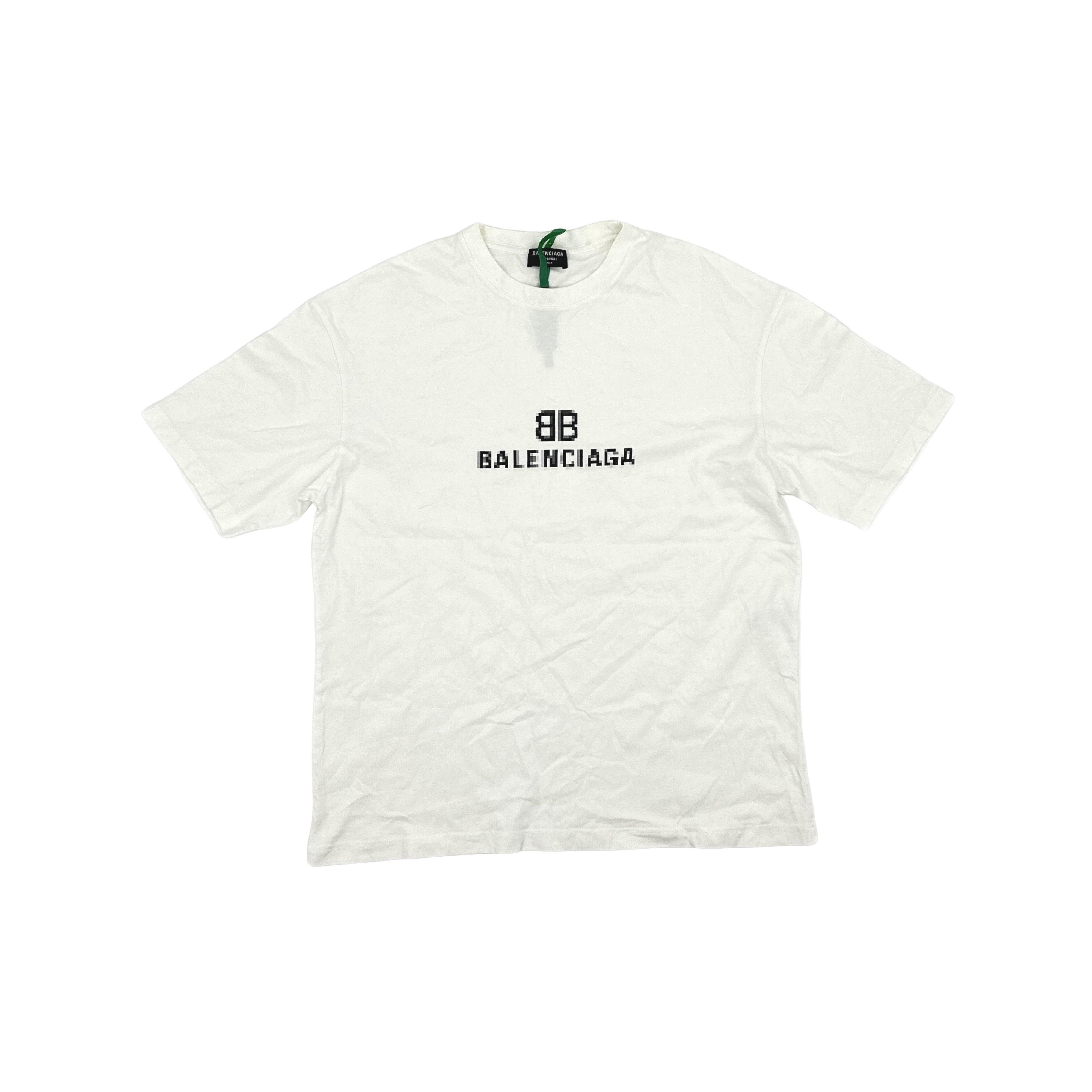 Balenciaga Balenciaga Pixel Logo Print T-Shirt Size L Size US L / EU 52-54 / 3 - 1 Thumbnail