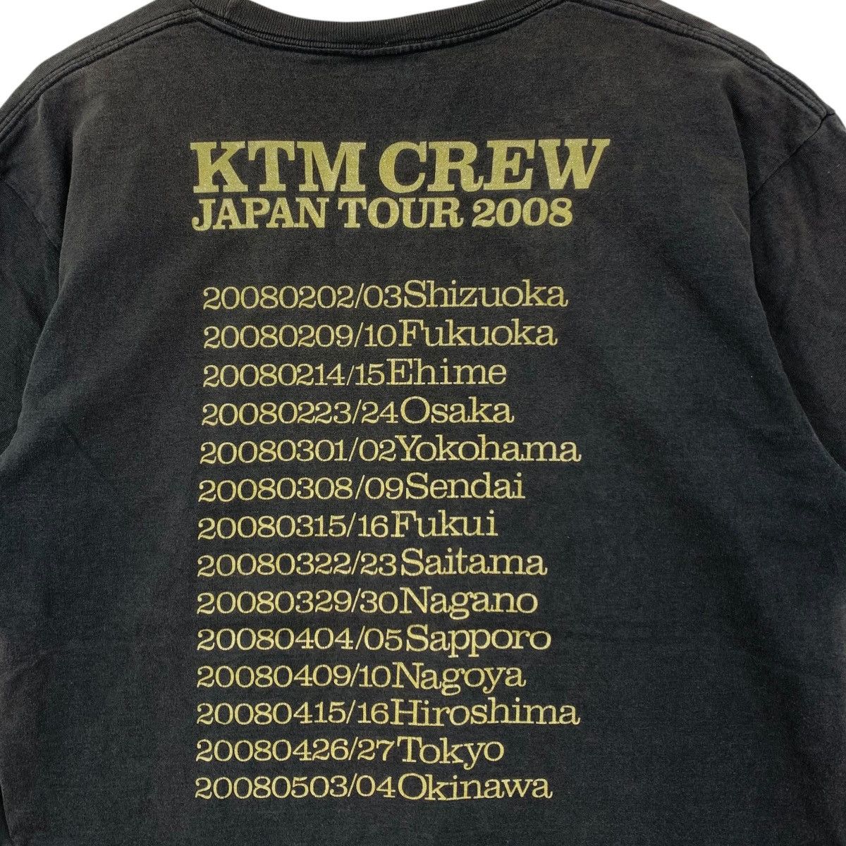 Japanese Brand THE META BOYS Ktm Crew Japan Tour 2008 Japanese Band Shirt Size US XL / EU 56 / 4 - 5 Thumbnail