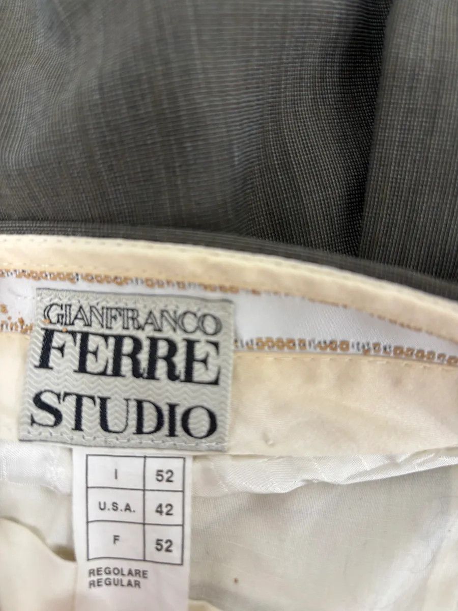 Gianfranco Ferre 2000s Gianfranco Ferré Dark Green Cozy Tailored Pants Size US 34 / EU 50 - 8 Thumbnail