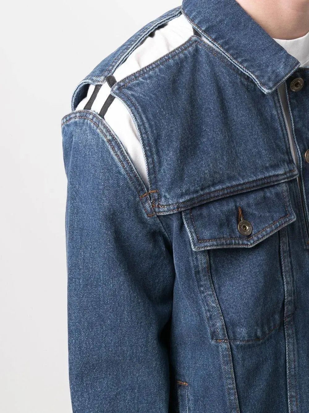 Y/Project o1mle0925 Classic Peep Show Denim Jacket in Blue Size US L / EU 52-54 / 3 - 5 Thumbnail