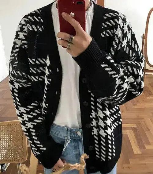 Other Patterned Knit Button Cardigan Sweater Size US M / EU 48-50 / 2 - 8 Thumbnail