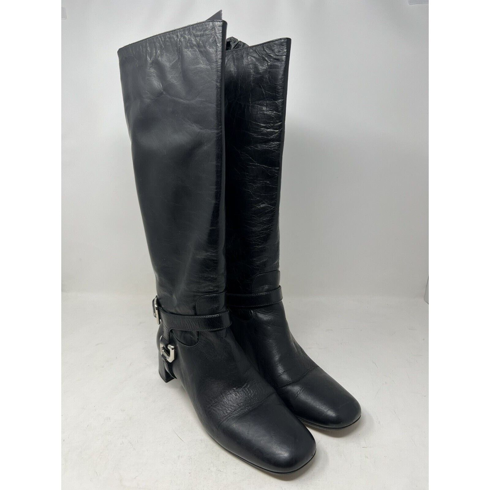Prada PRADA CAVALIERE Black 2011 Knee High Harness SHOES BOOTS 39 Size US 8 / IT 38 - 3 Thumbnail