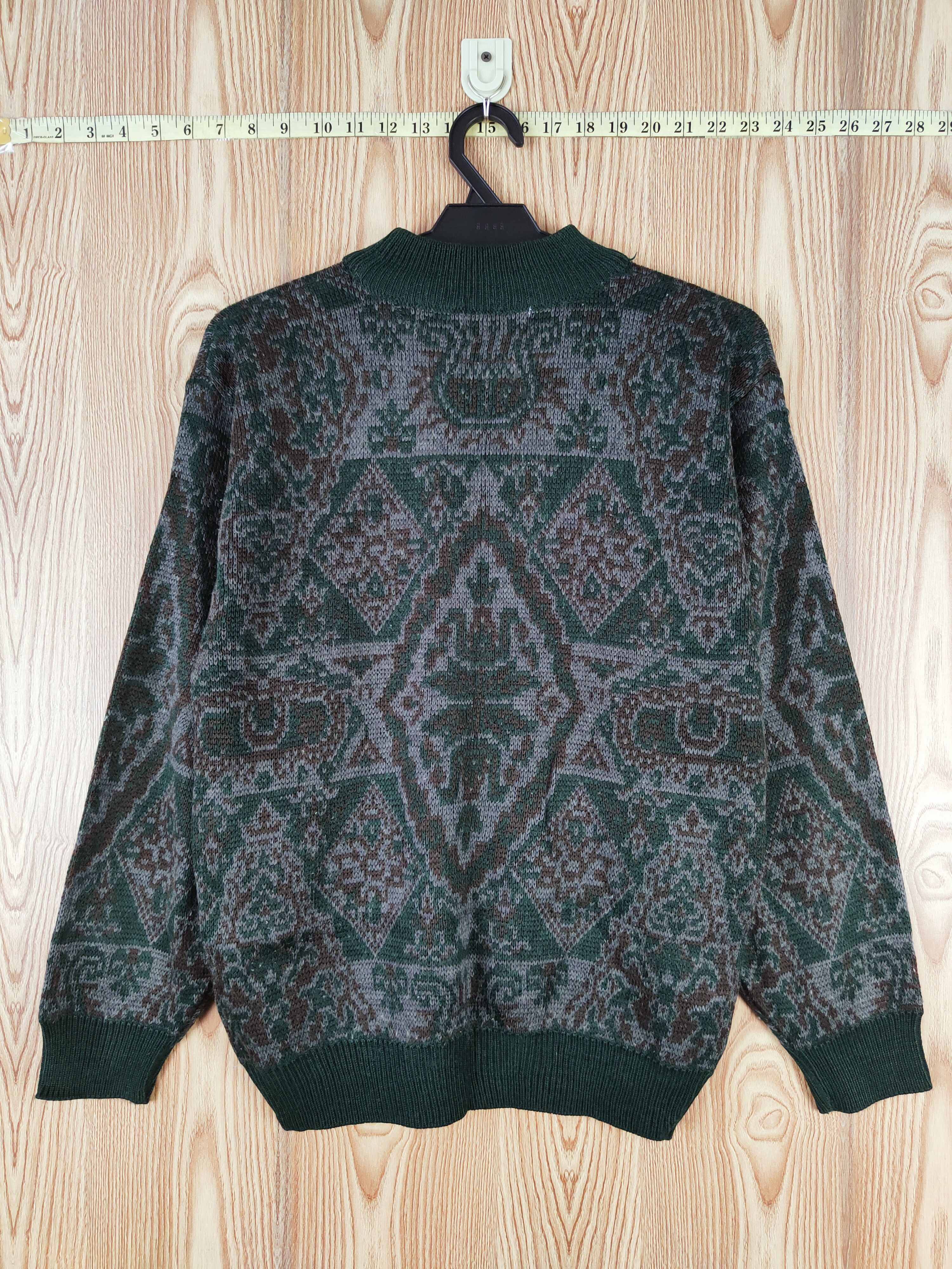 Japanese Brand × Vintage Del Conte Dark Green Knitwear Sweatshirts #W349 Size US M / EU 48-50 / 2 - 8 Thumbnail