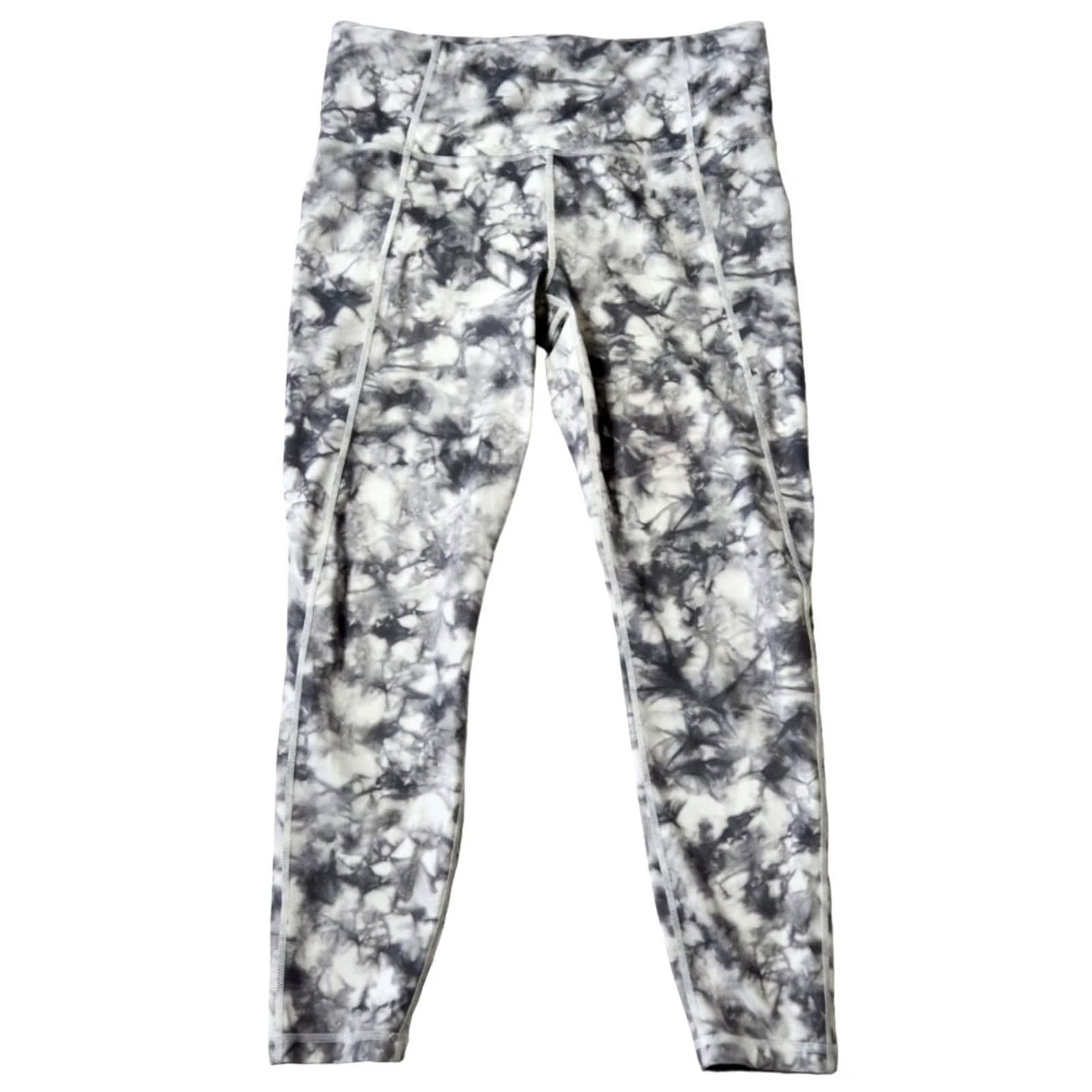 Athleta Athleta Tie Womens M Gray Dye Salutation Tight Leggings Size 32" / US 10 / IT 46 - 2 Thumbnail