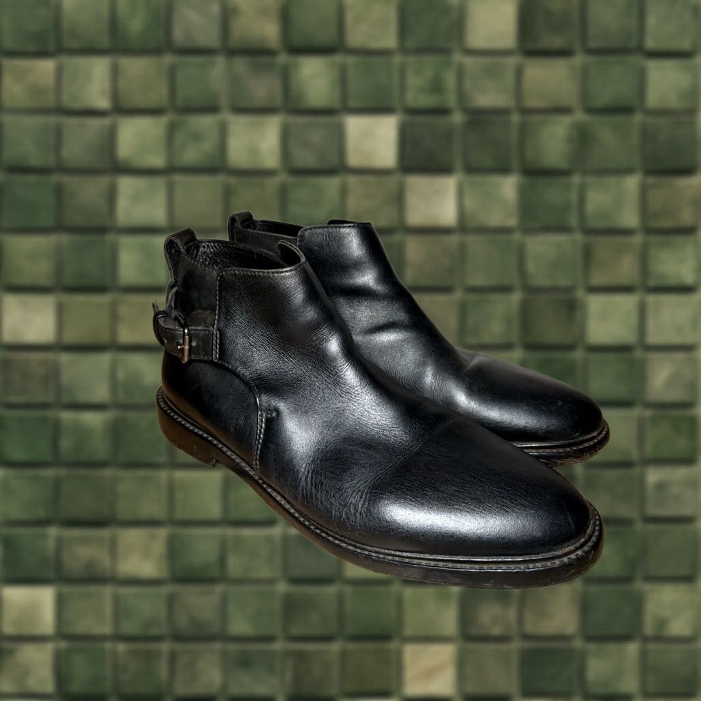 Coach Coach G1396 Fine Grain Leather Ankle Boots Black Buckle Chelsea Men’s Size 9.5 D Shoe Size US 10 / EU 43 - 1 Thumbnail