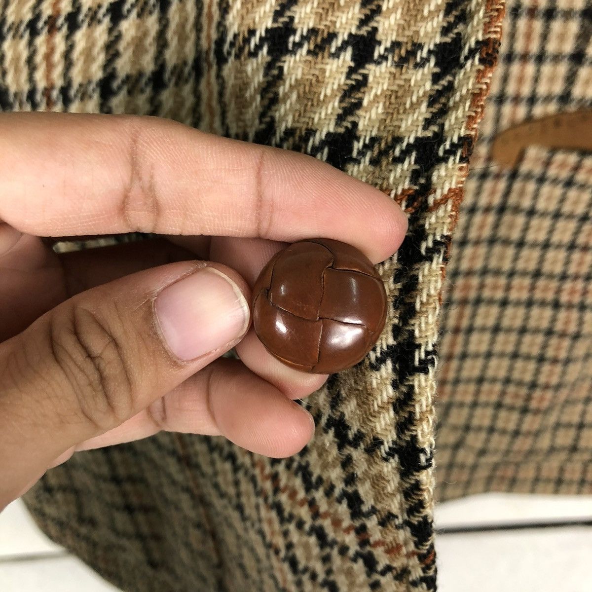 Japanese Brand 🔥VINTAGE DAKS LONDON COATS LEATHER PARTS POCKETS NOVA CHECK Size US S / EU 44-46 / 1 - 18 Thumbnail
