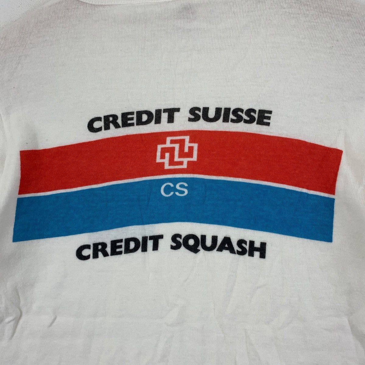 Vintage Vintage 90’ CREDIT SUISSE SQUASH Swiss Made Tee Shirt Top Size M / US 6-8 / IT 42-44 - 6 Thumbnail