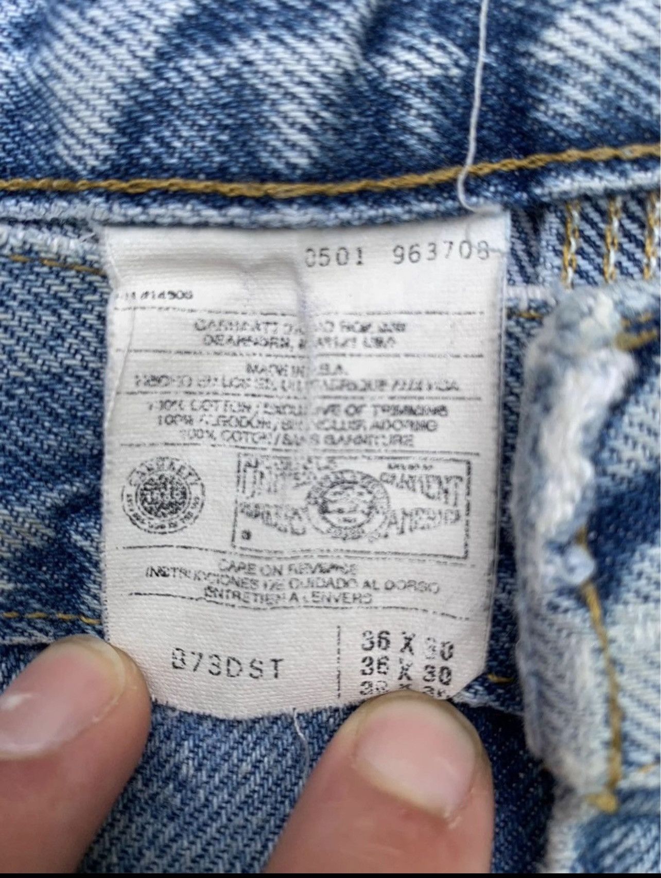 Carhartt VINTAGE !! ! carhartt double knees Size 36x30. Size US 36 / EU 52 - 4 Thumbnail