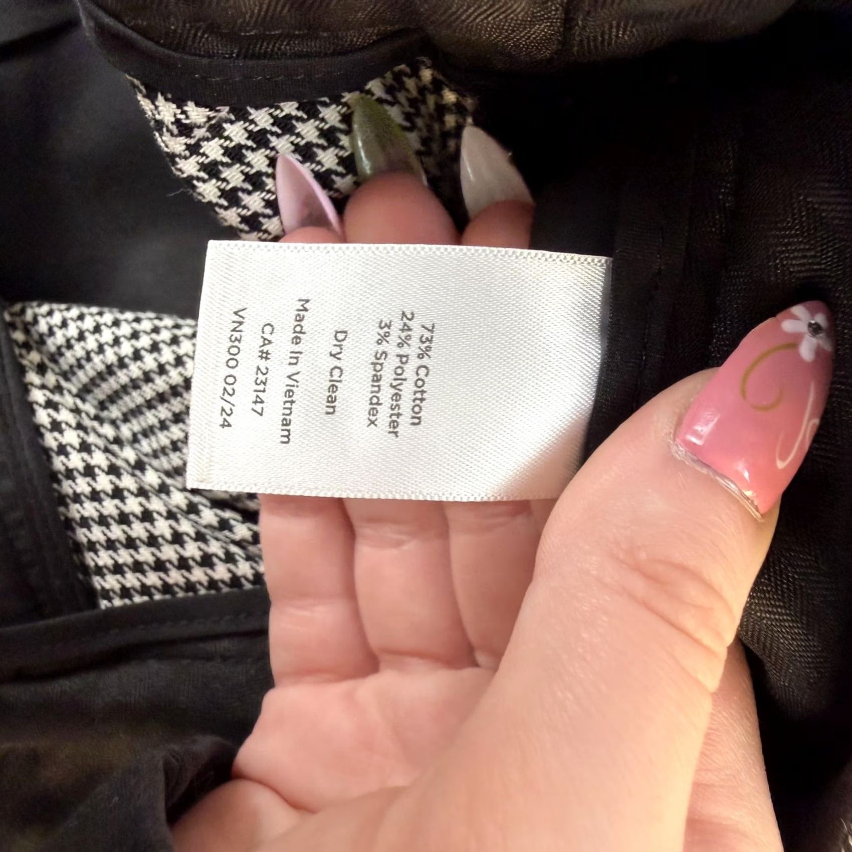 Talbots Talbots Dress Pants Womens 10 Black Check Hampshire Ankle Career Office Size 32" / US 10 / IT 46 - 7 Thumbnail