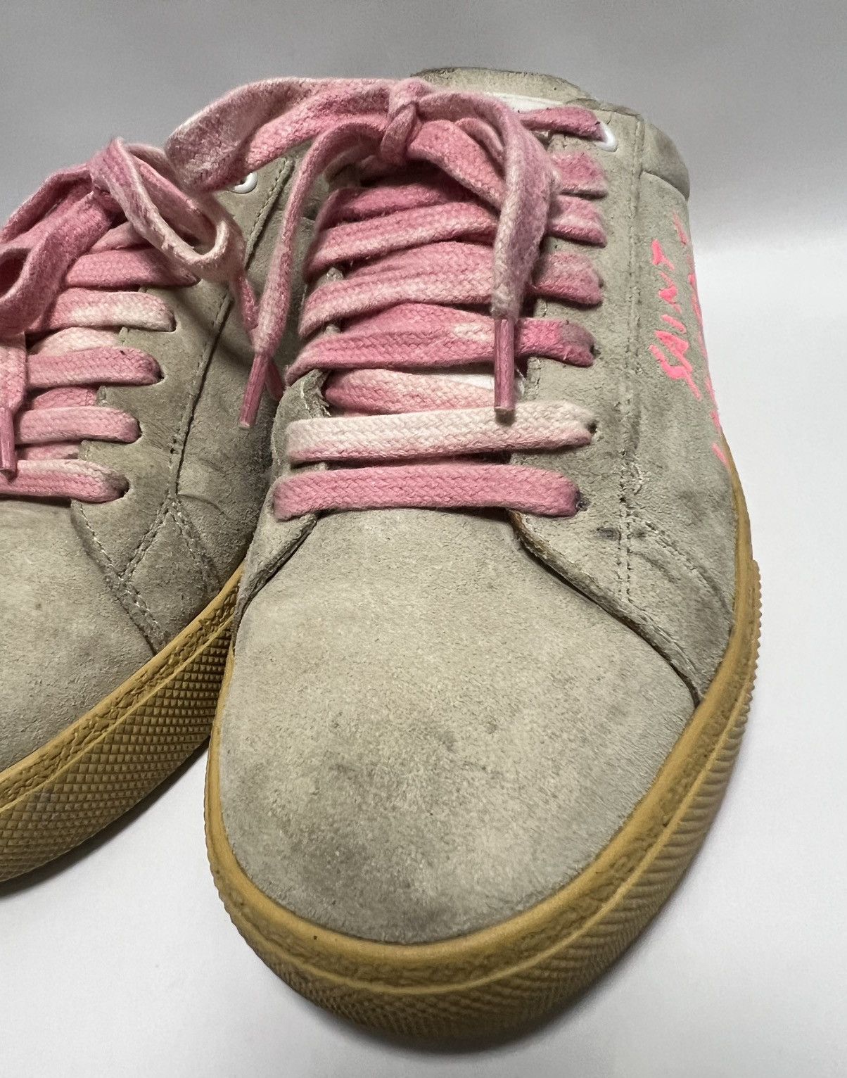 Saint Laurent Paris Saint Laurent Wmns Court Classic SL-06 Optic White Fluo Pink Size US 6 / IT 36 - 13 Thumbnail