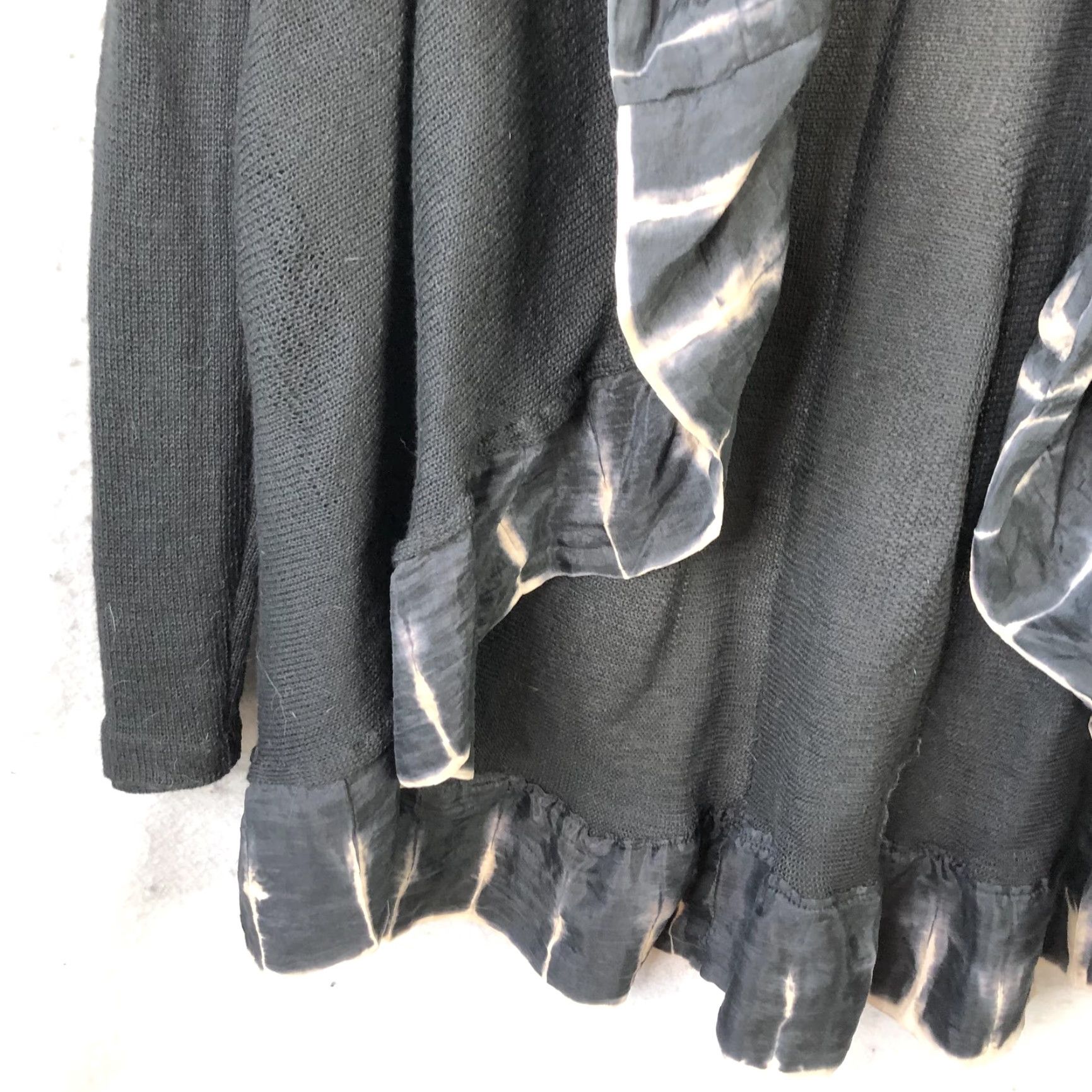 Vintage Viviana Uchitel Cardigan Sweater Womens Medium Black Sheer Cardigan Whimsigoth Open Front Lightweight Boho Knit Size M / US 6-8 / IT 42-44 - 5 Thumbnail