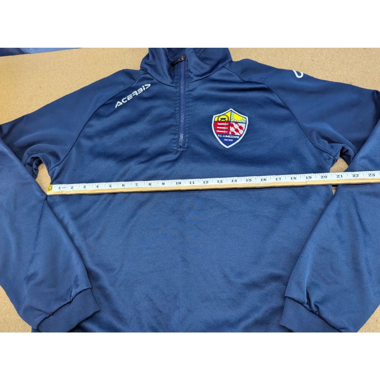 Vintage Acerbis FC Lumezzane Mens Track Jacket Size L Full Zip Football Adult Blue Size US L / EU 52-54 / 3 - 7 Thumbnail