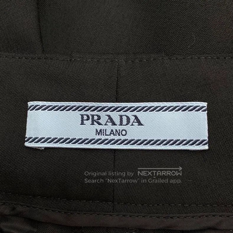 Prada Prada Black triangle wool workwear casual shorts Size 25" / US 0 / IT 36 - 6 Thumbnail
