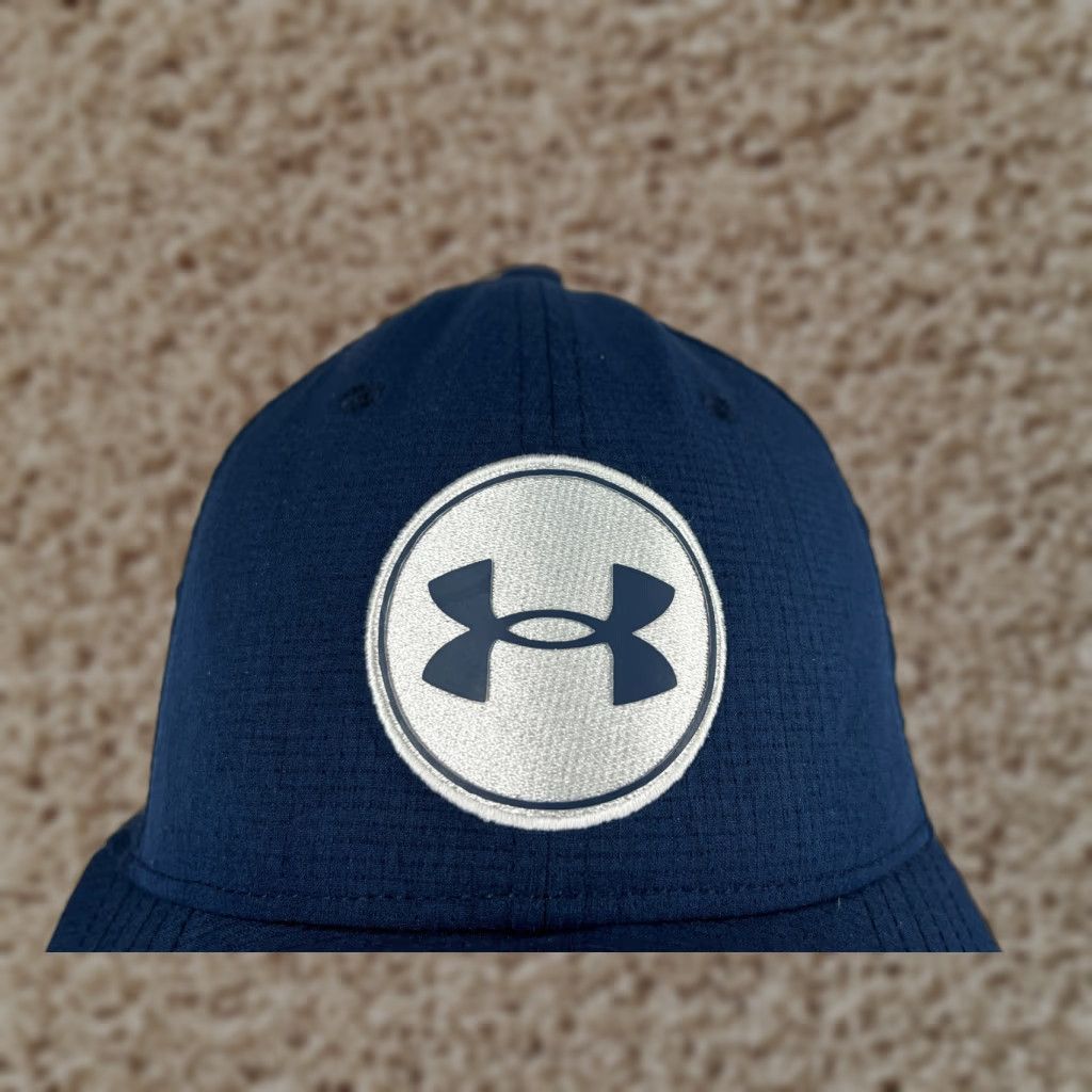 Under Armour Under Armour Golf Hat Cap Mens Large Blue 100% Polyester Fitted Classic Fit Size ONE SIZE - 1 Thumbnail