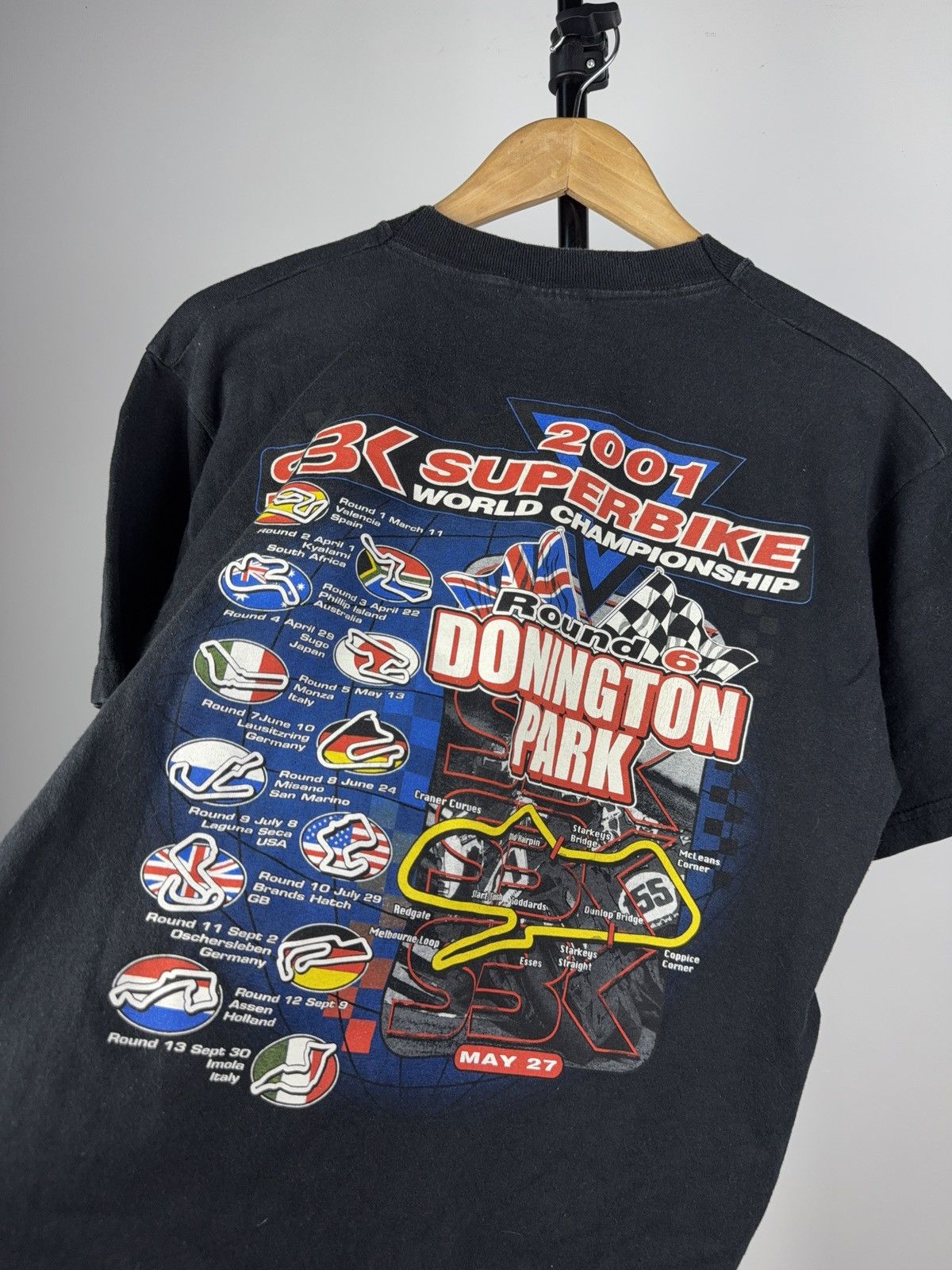 Vintage Vintage 2001 Racing Super Bike Donington Official T shirt Size US M / EU 48-50 / 2 - 7 Thumbnail
