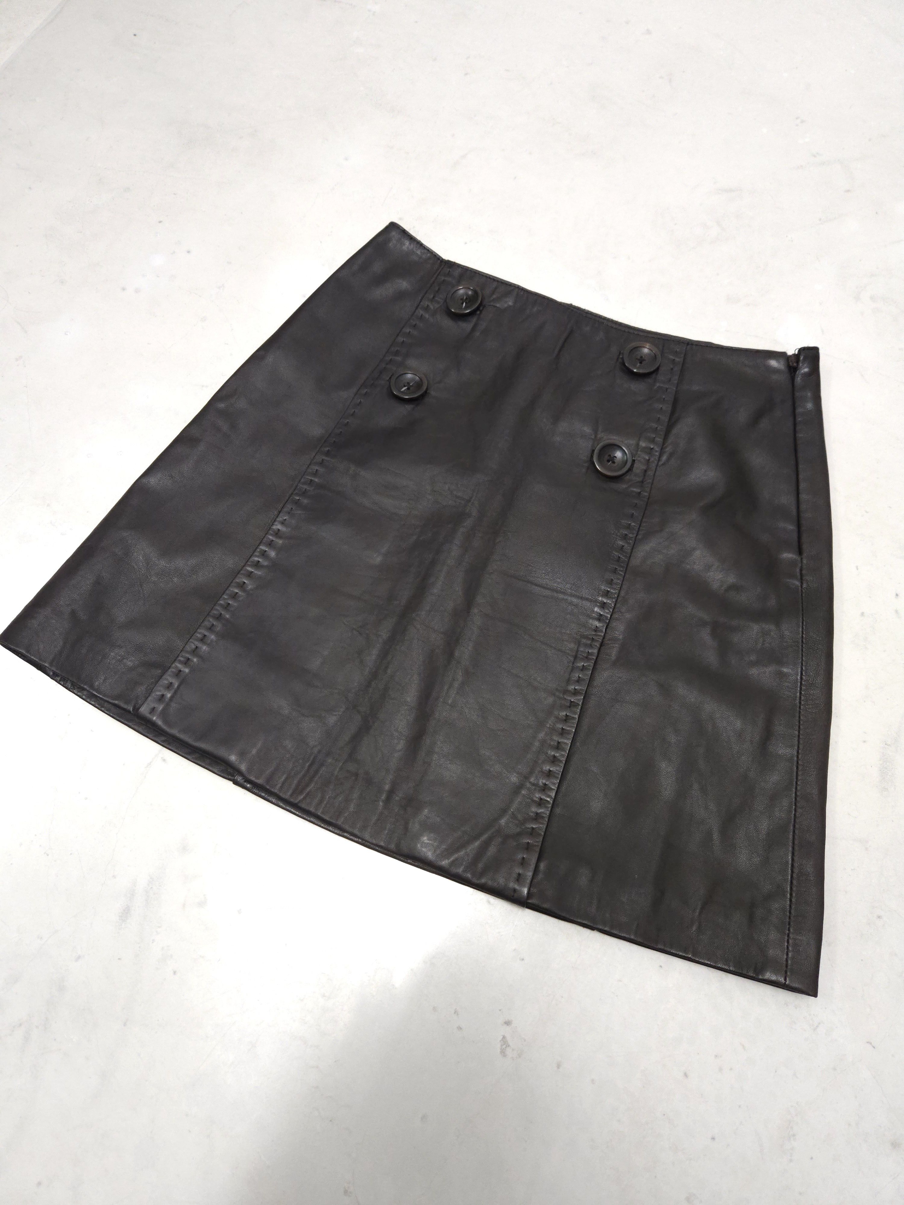 Max Mara × Weekend Max Mara Max mara leather mini skirt Size 26" / US 2 / IT 38 - 3 Thumbnail