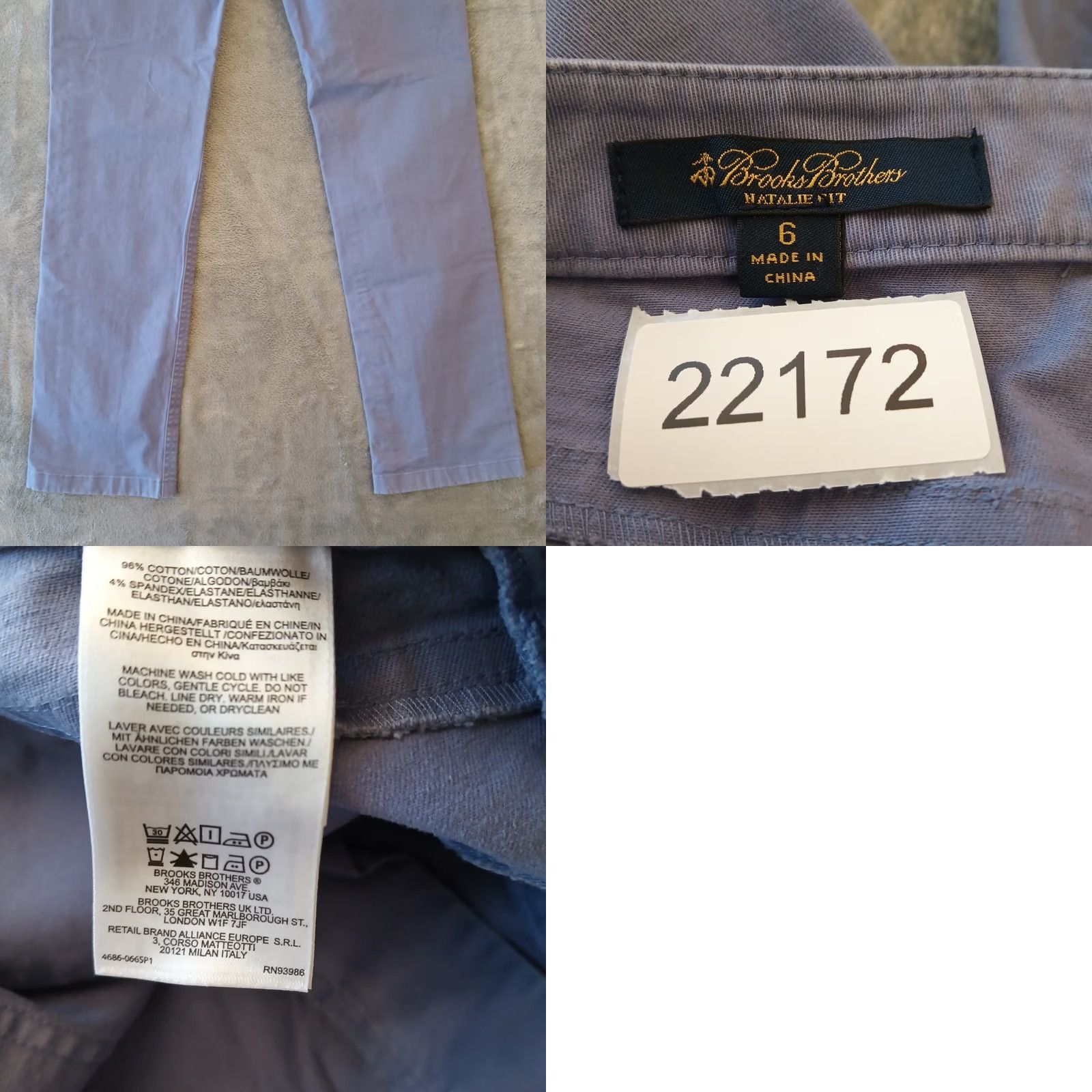 Brooks Brothers Brooks Brothers Jeans Womens Size 6 Purple Natalie Fit 30x29 Mid Rise Straight Denim Pants Women Size 28" / US 6 / IT 42 - 8 Thumbnail