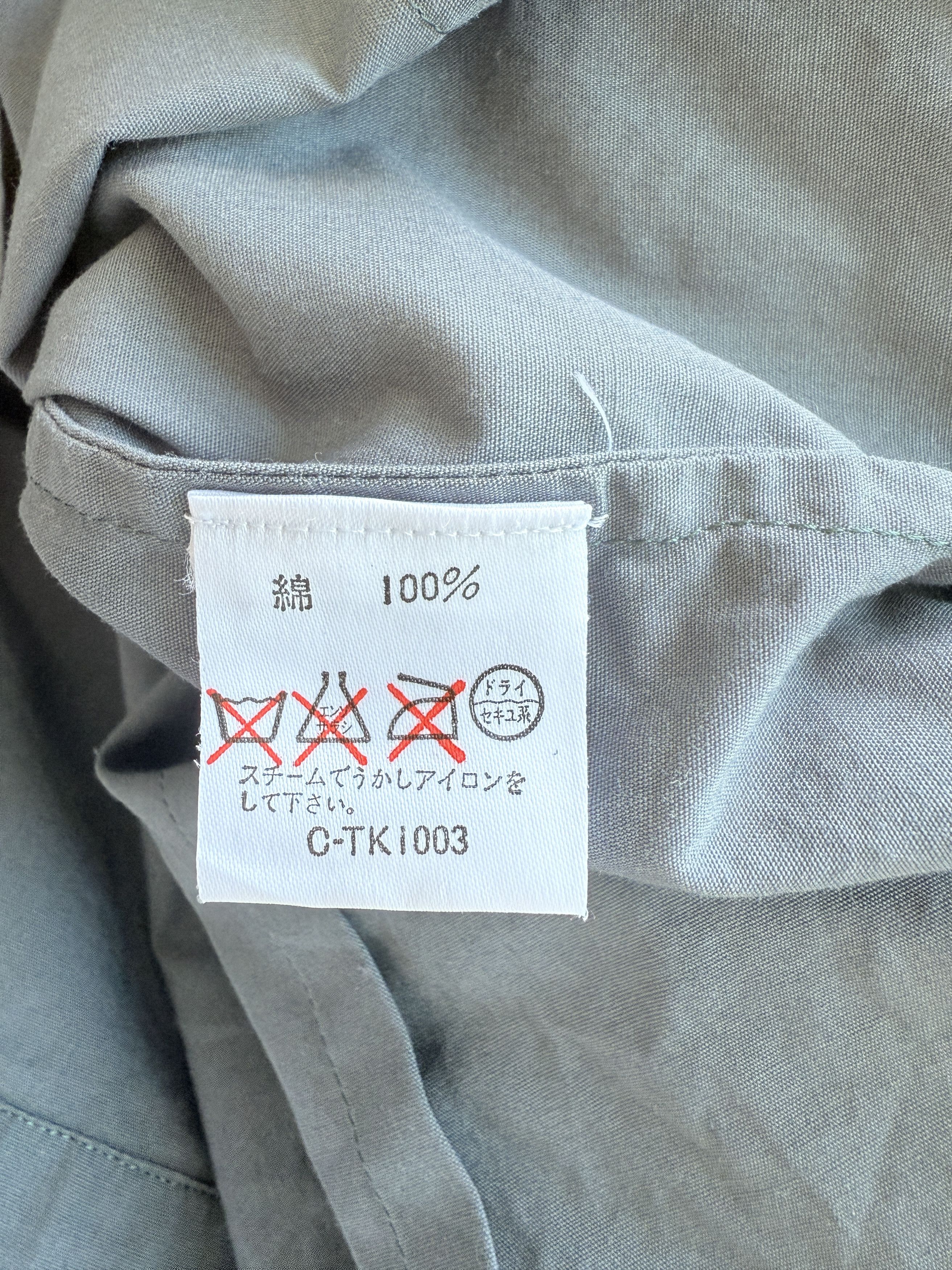 90s Dries Van Noten Mens Grey Cotton Shirt Collector Item