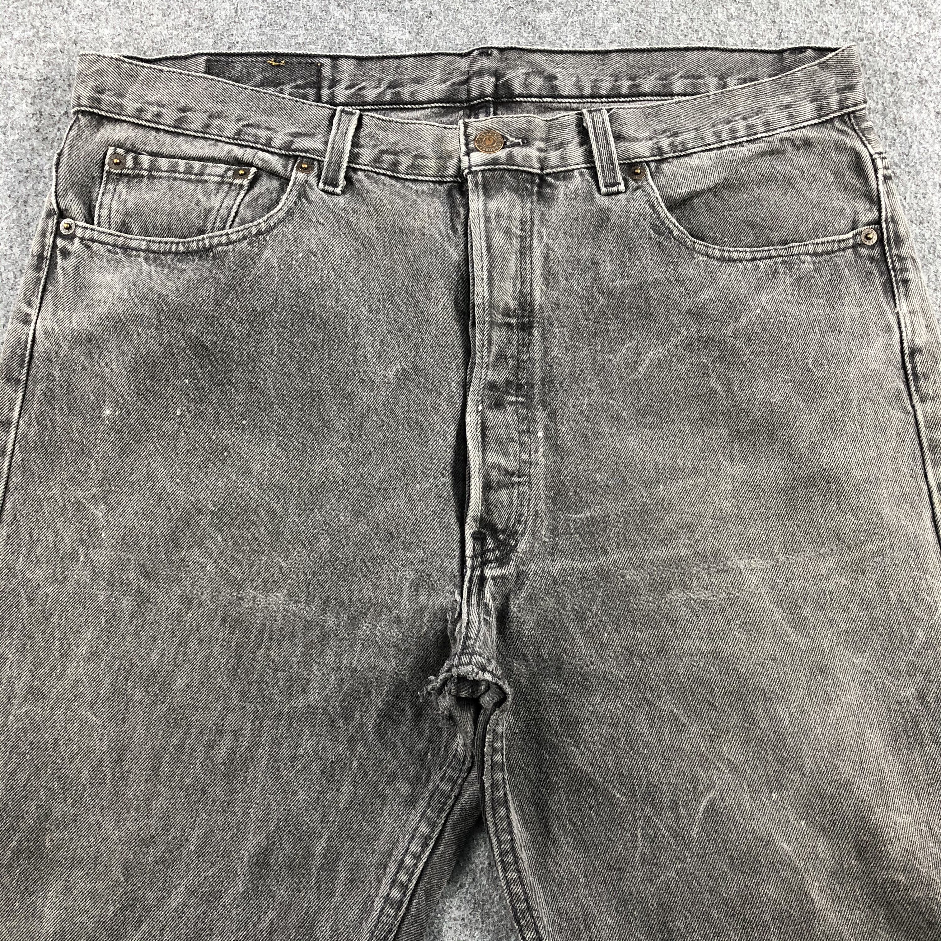 Levi's Vintage 90s Distress Levis 501 Jeans-J1455 Size US 38 / EU 54 - 3 Thumbnail