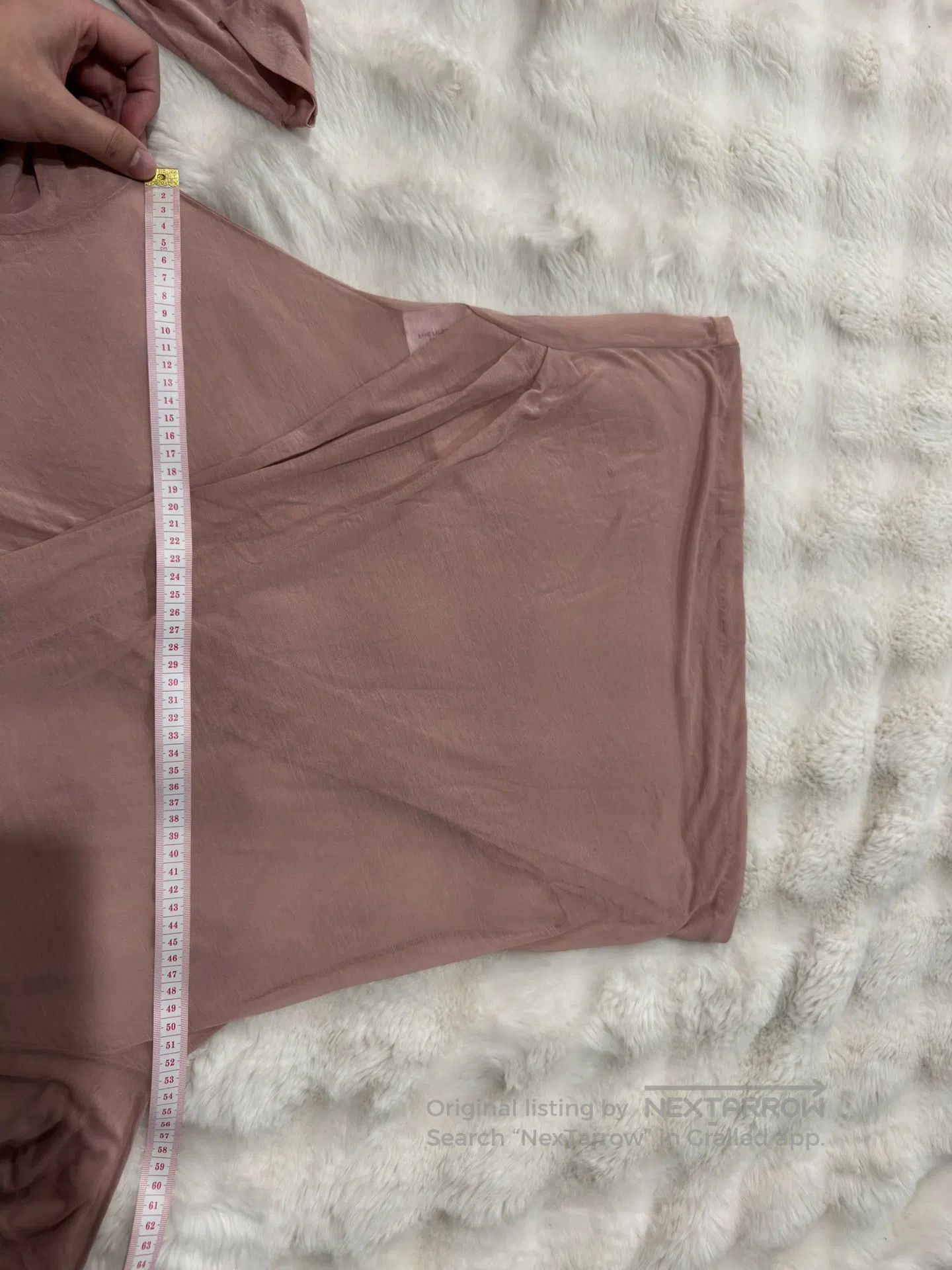 Saint Laurent Paris Saint Laurent Paris Deeply pleated V-neck sheer tank top| Size US L / EU 52-54 / 3 - 8 Thumbnail
