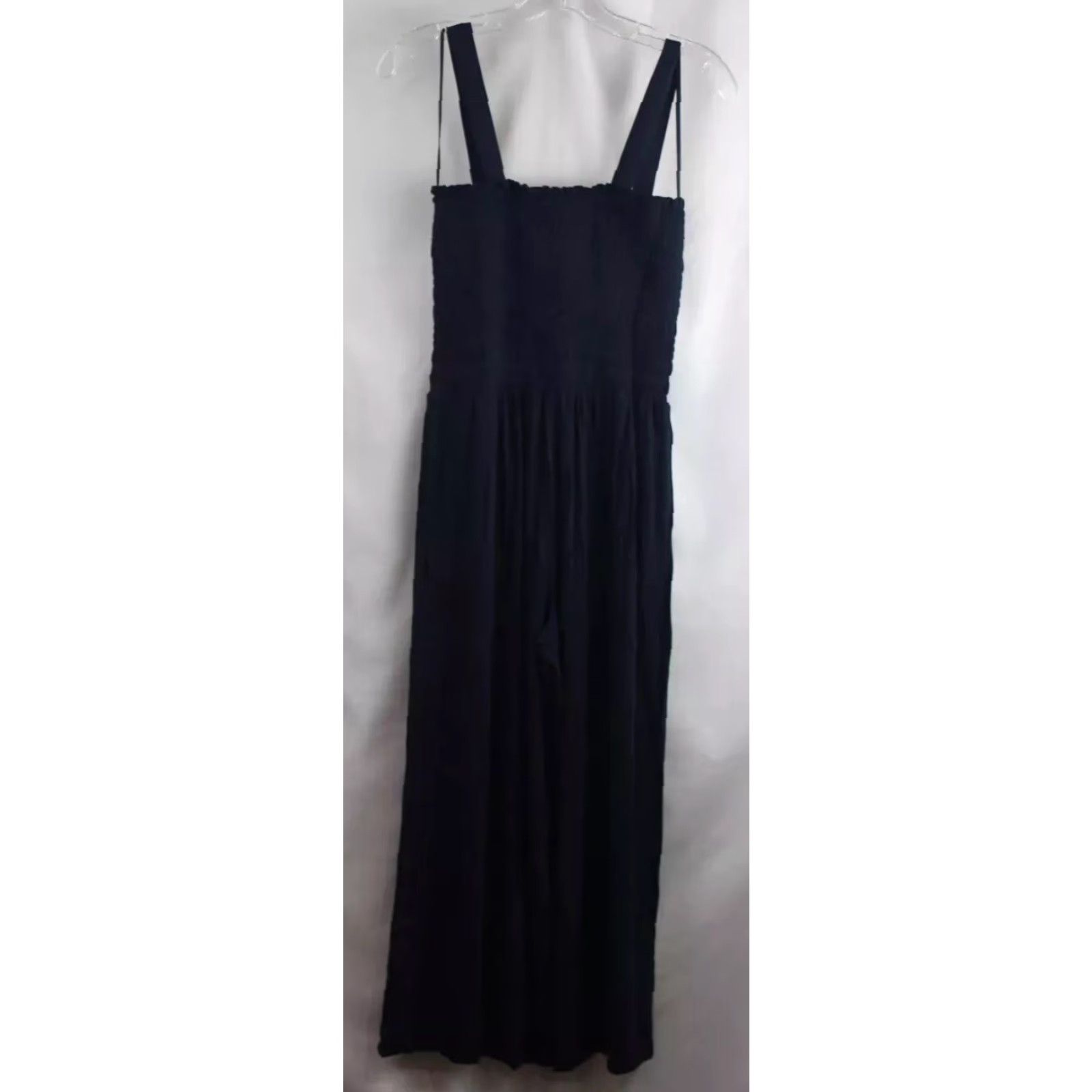 Banana Republic Navy Banana Republic Jumpsuit Tank Top Smocked Wide-Leg XS Womens Size XS / US 0-2 / IT 36-38 - 2 Thumbnail