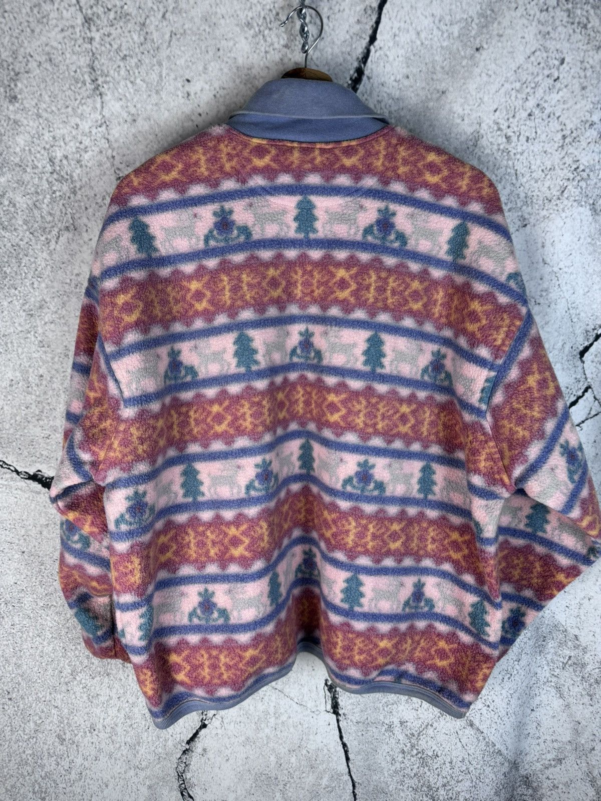 Adidas Vtg Adidas Fleece Snow print winter vintage 90s 80s Size M / US 6-8 / IT 42-44 - 2 Thumbnail