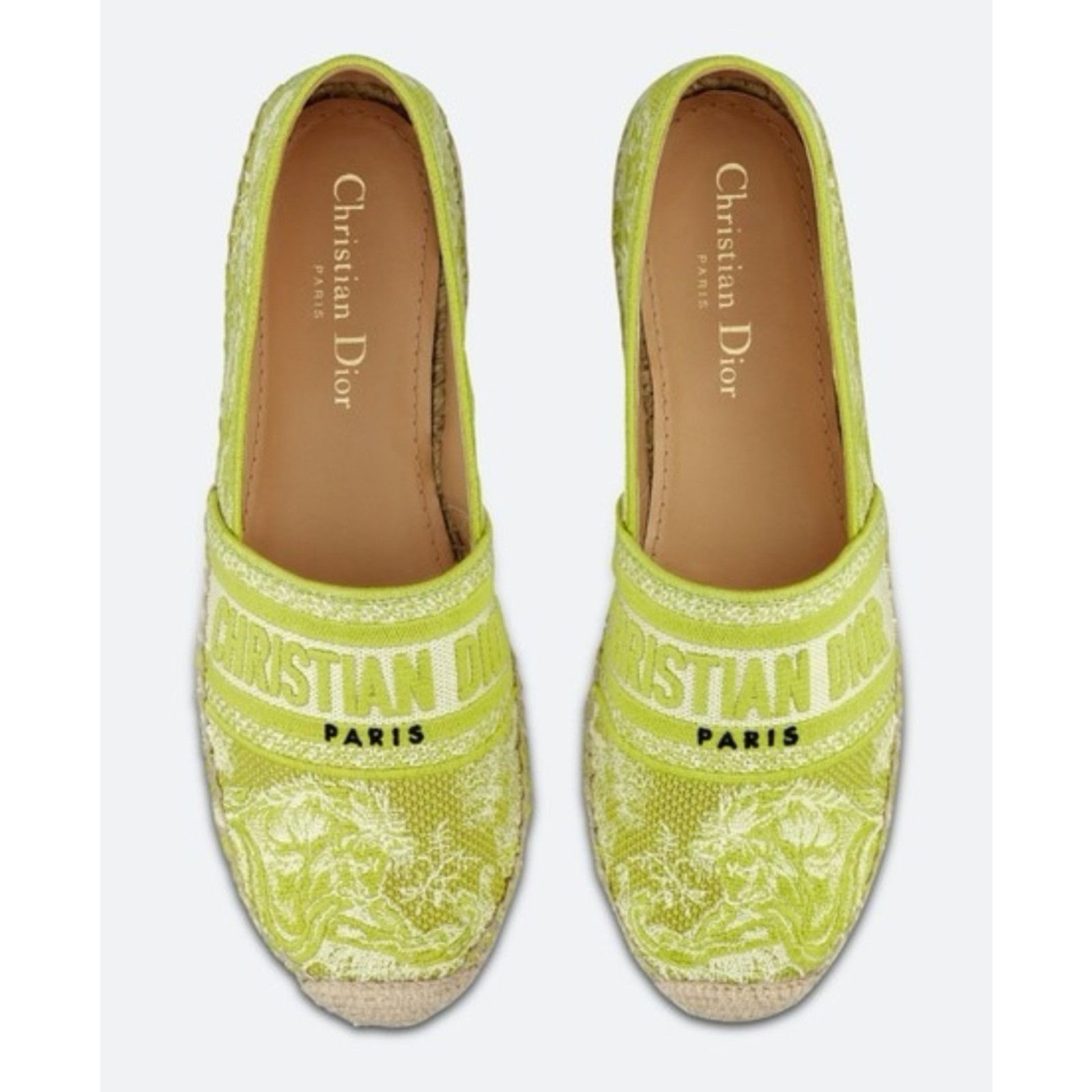 Dior Granville Toile De Jouy Embroidered Logo Espadrille Flat 36 Size US 6 / IT 36 - 8 Thumbnail