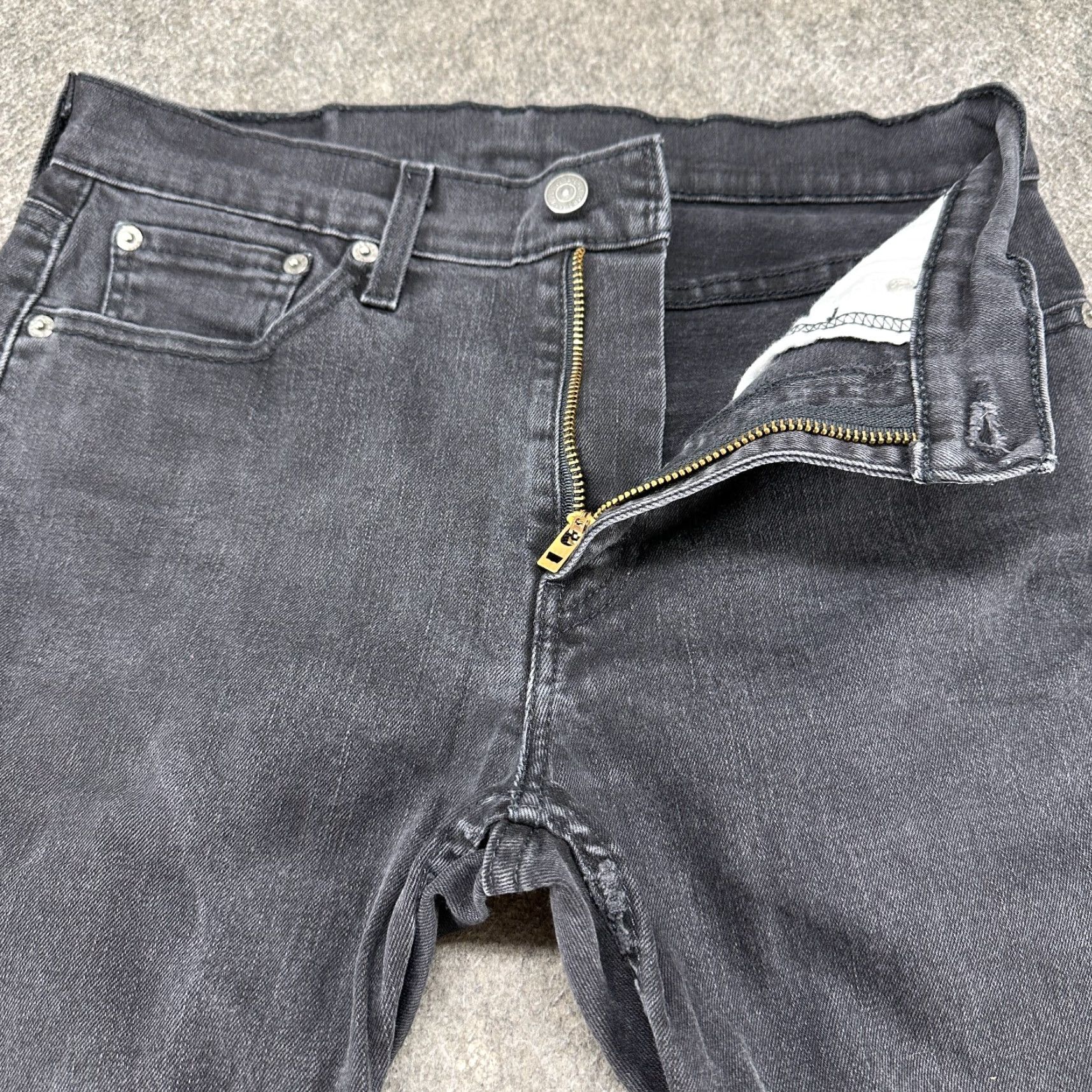 Levi's Levi's 502 Jeans Men 30x32 Black Tapered Leg Stretch Denim Modern Fit Regular Dark Wash Size US 30 / EU 46 - 2 Thumbnail